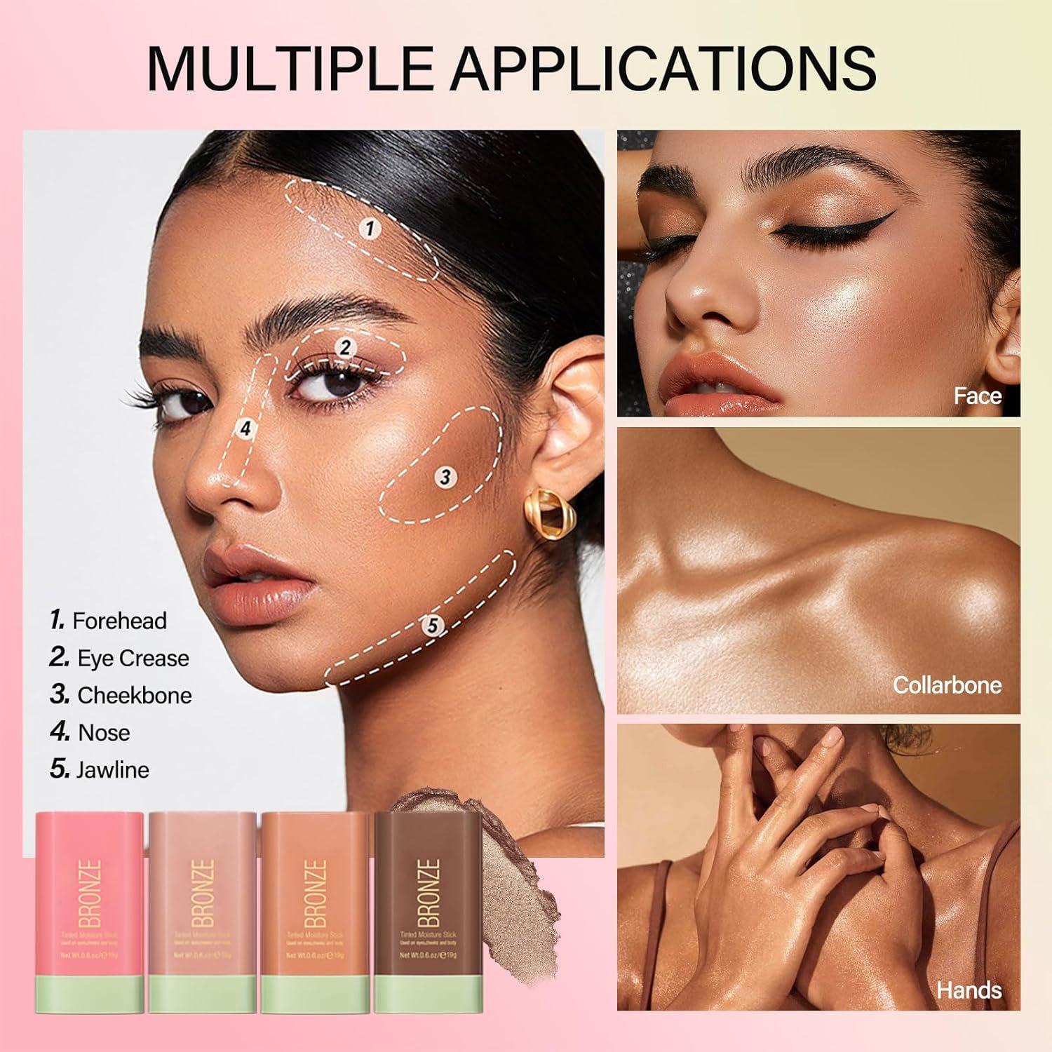 Barra de Bronceador en Crema MEICOLY 55g Brillo Cálido