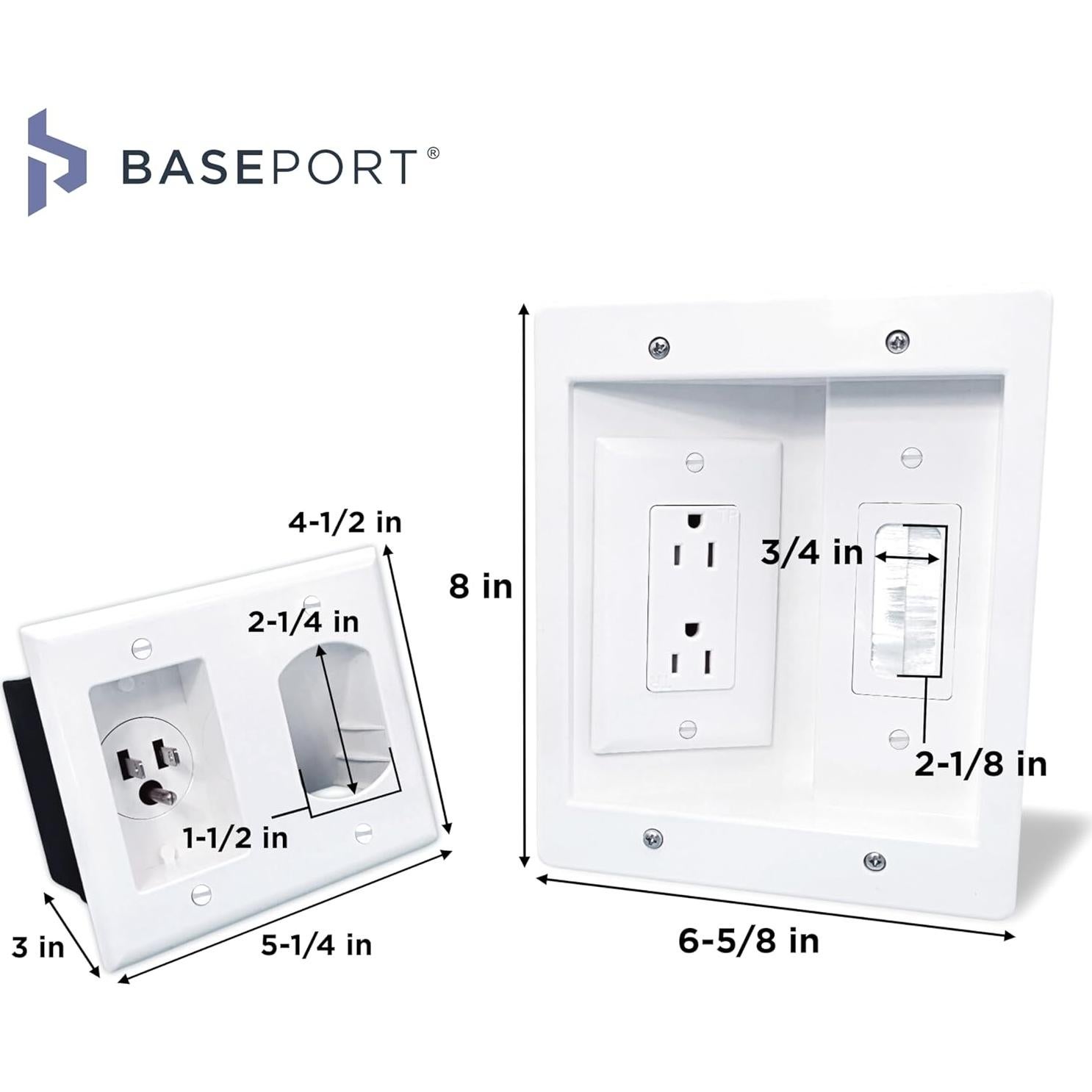 Kit de Gestión de Cables para TV de Pared BASEPORT 2.6m