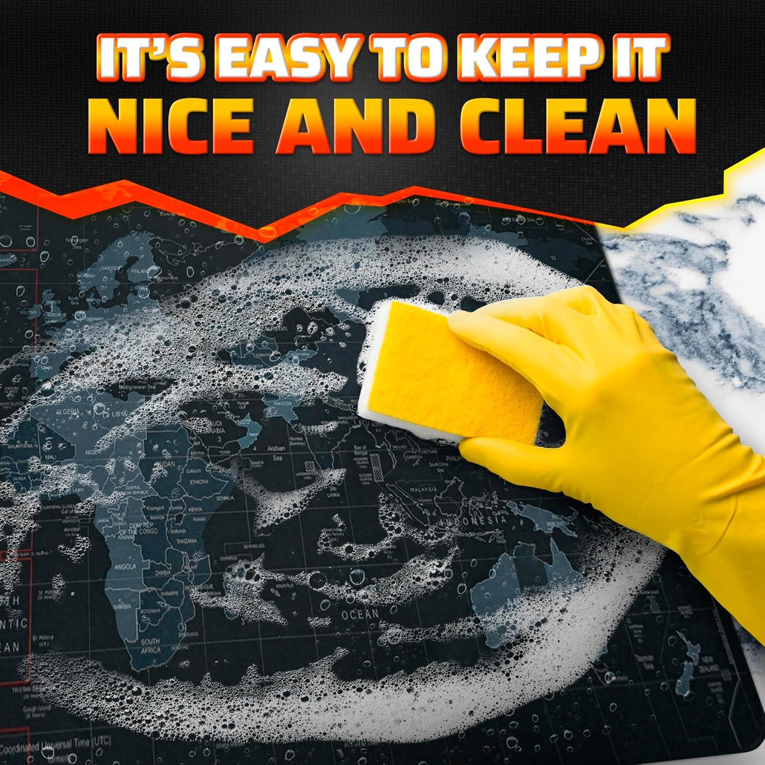 Alfombrilla de Ratón XL Helvetios Mapa del Mundo 88.9x39.9 cm