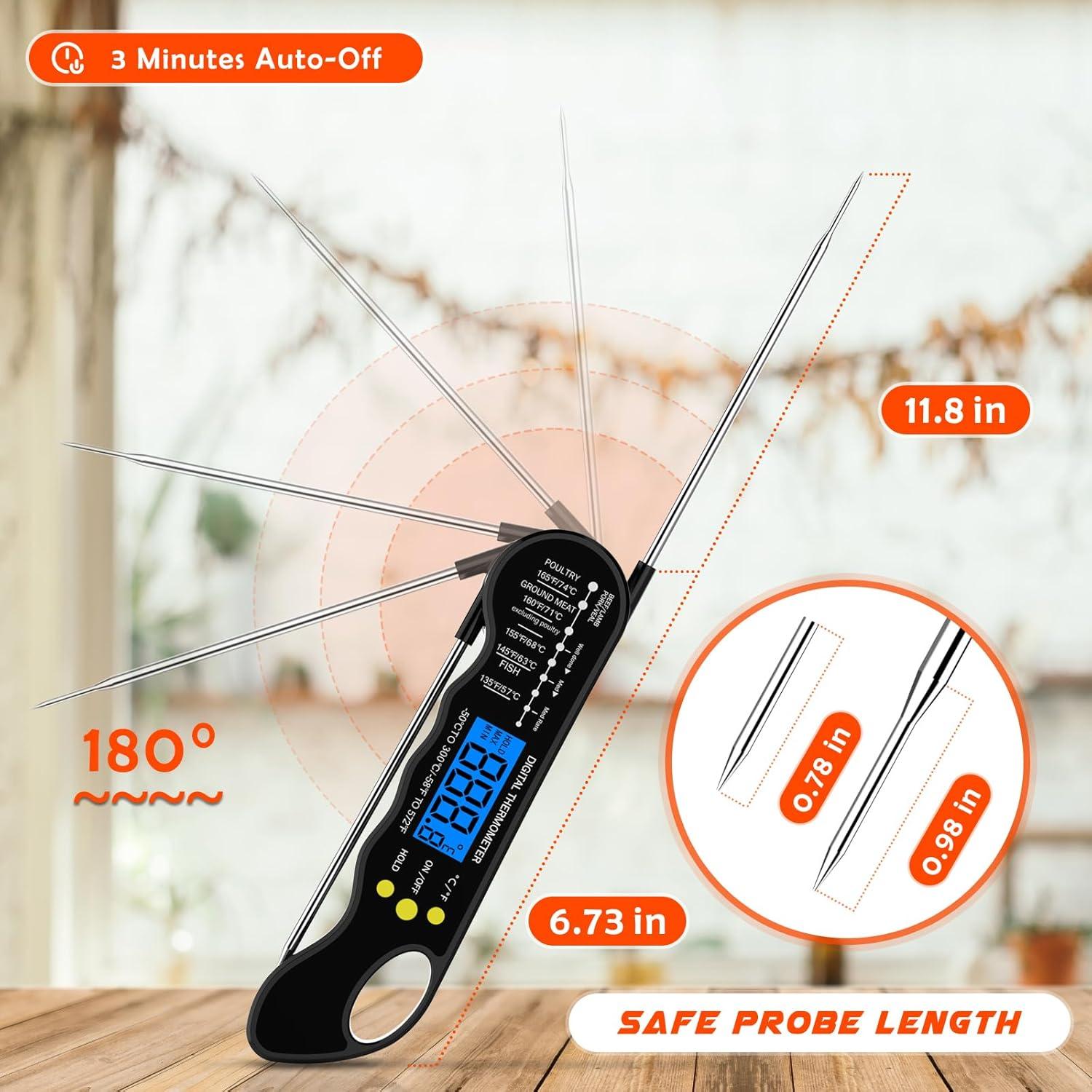 Termómetro Digital de Carne TRAUSI Q128 - Instantáneo y Preciso