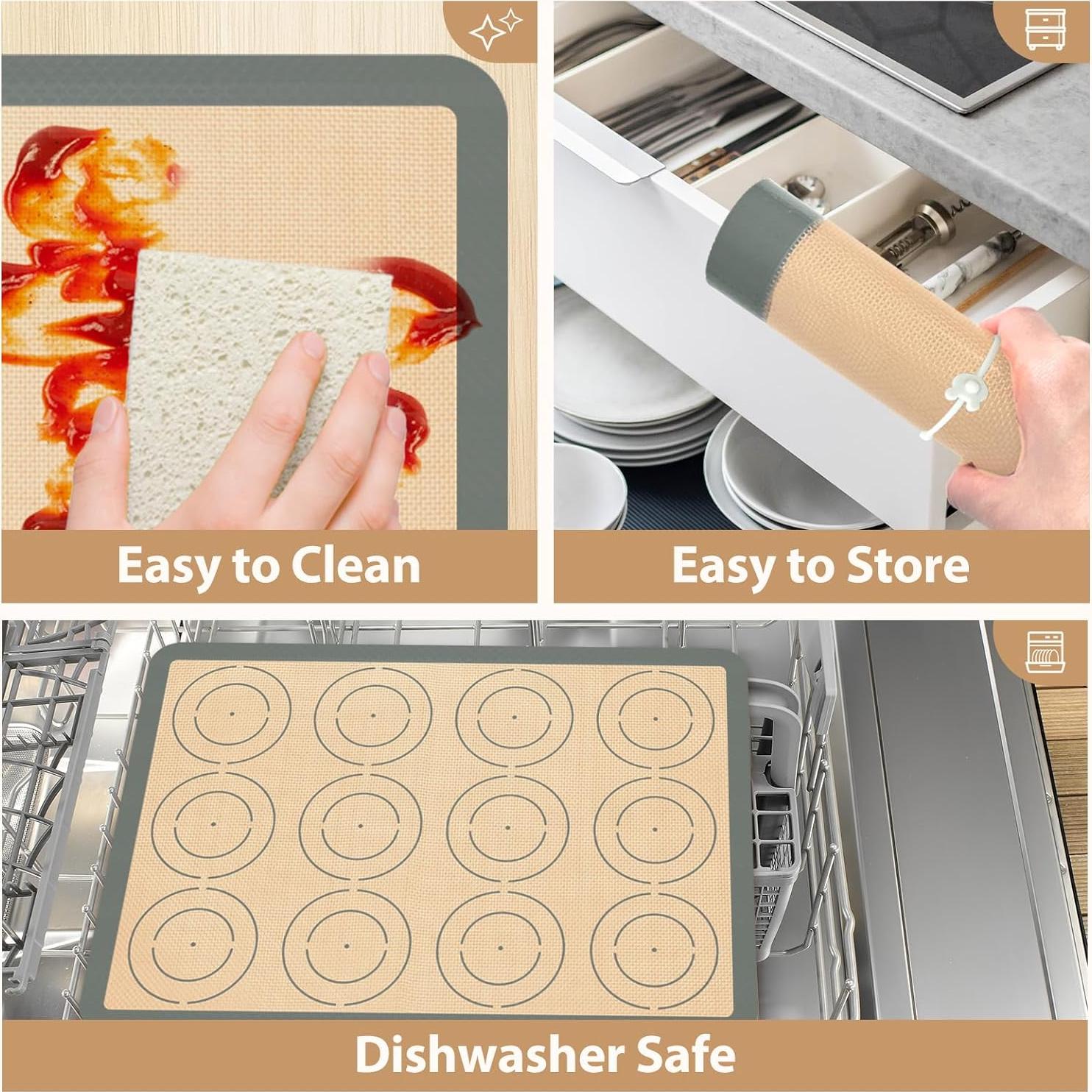 Juego de 6 Tapetes de Silicona para Hornear Koolstuffs