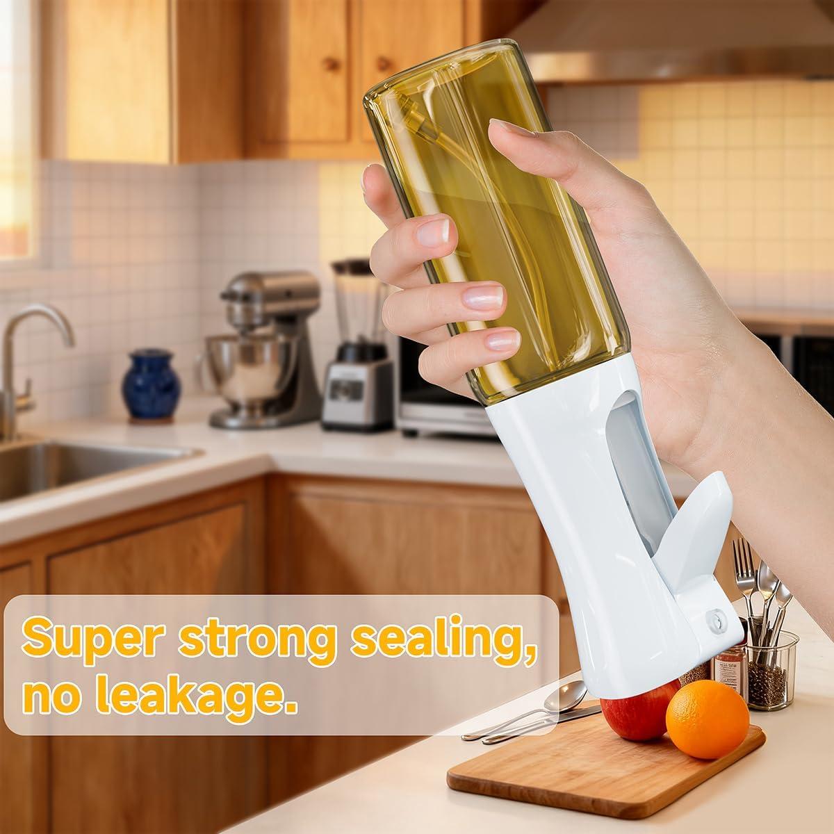 Pulverizador de Aceite BOKKY 220ml 2 en 1 Vidrio Grado Alimenticio