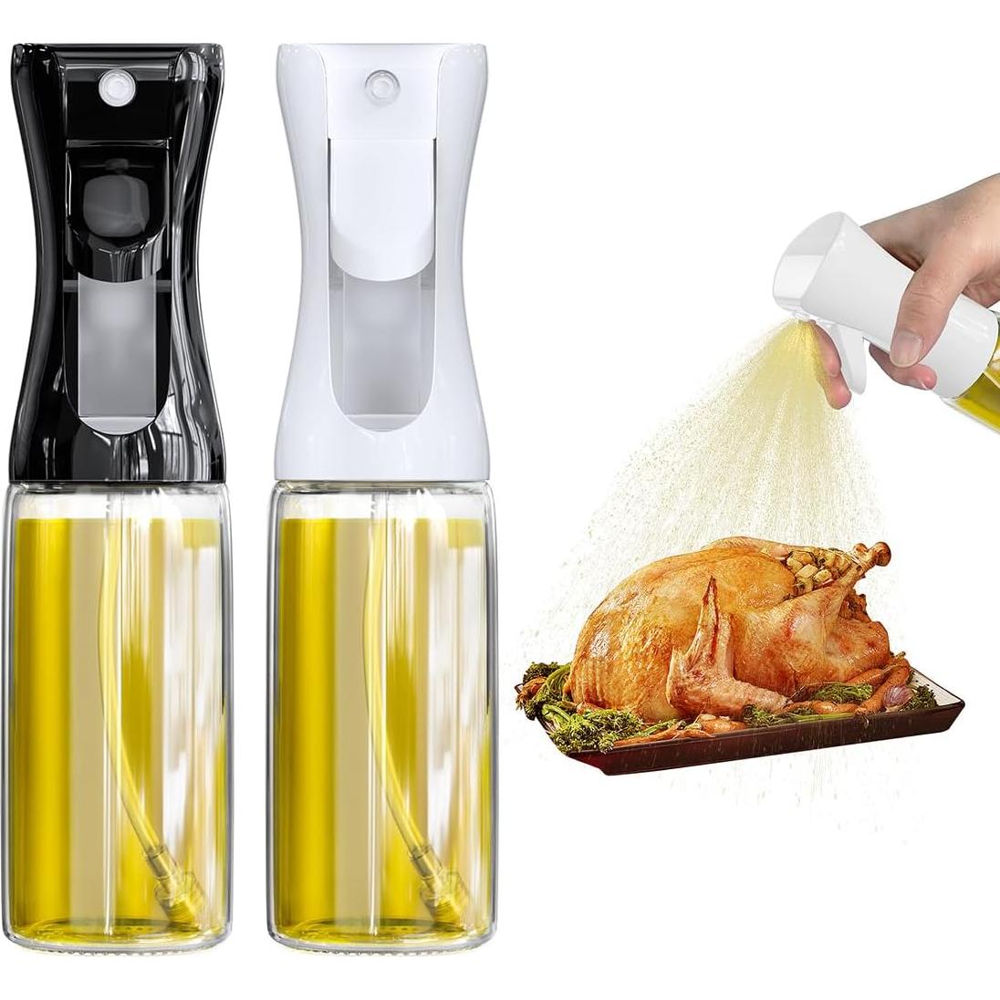 Pulverizador de Aceite BOKKY 220ml 2 en 1 Vidrio Grado Alimenticio