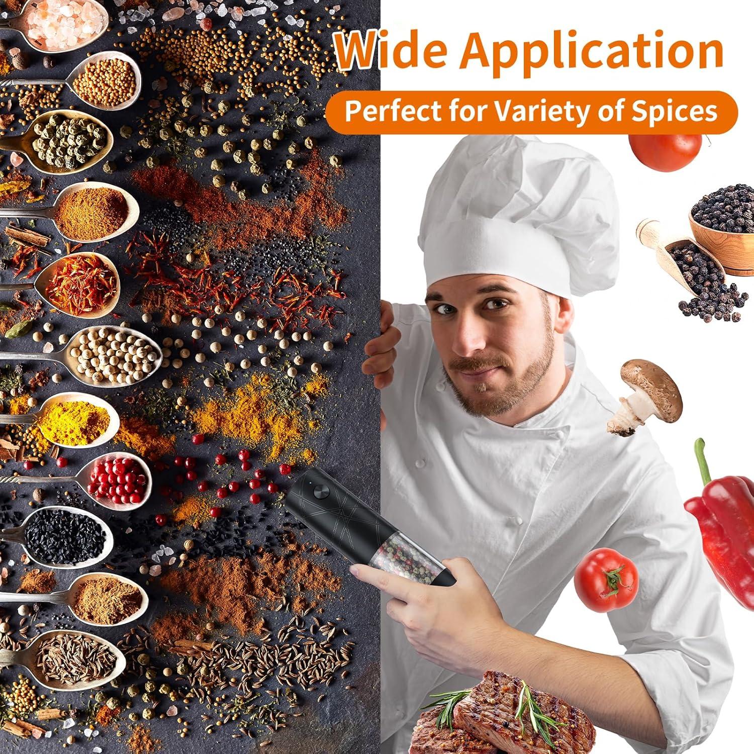 Juego de Molinillos Eléctricos de Sal y Pimienta Lidaop 2 Piezas