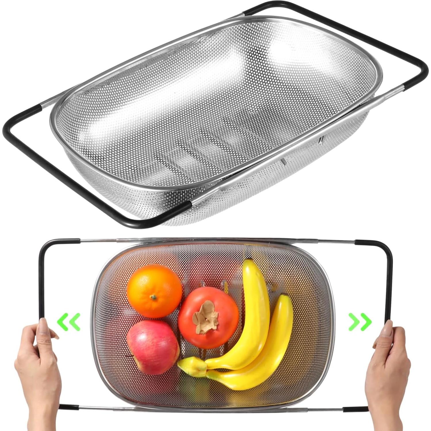 Coladores de Fregadero OMISTAR Acero Inoxidable 2 Pcs Ajustables