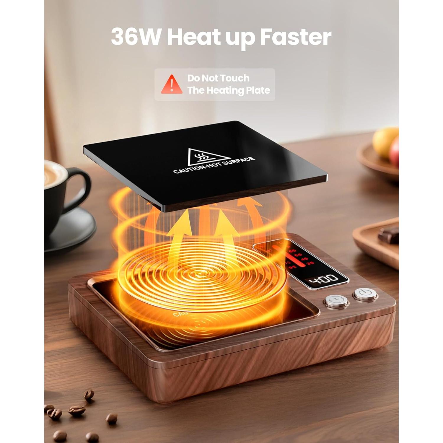 Calentador de Tazas Gaiatop 36W, 5 Temperaturas, Temporizador