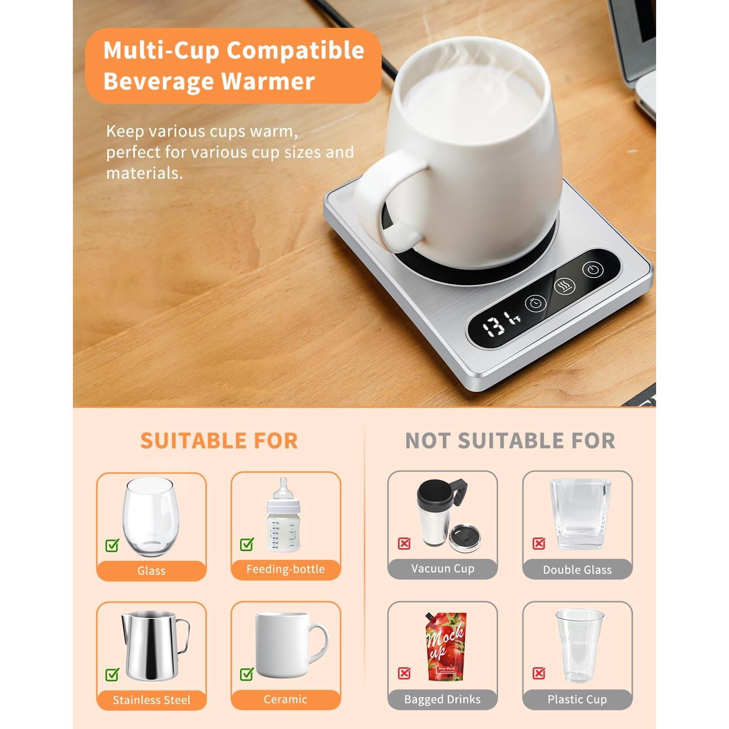 Calentador de Tazas Eléctrico Maestri House A310 Plata 4 Temperaturas