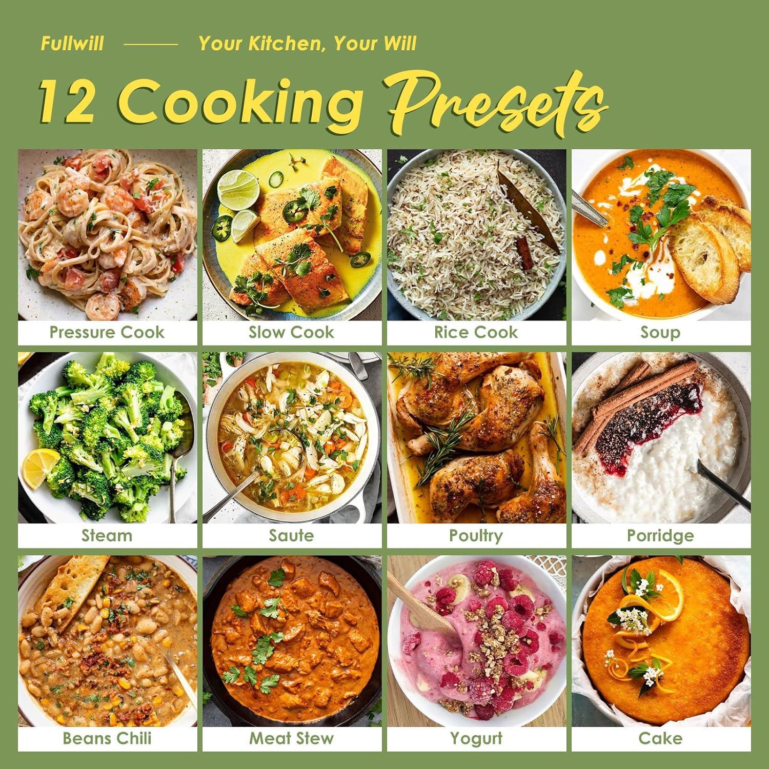 Olla de Presión Eléctrica Fullwill 9 en 1 6 Cuartos 2025