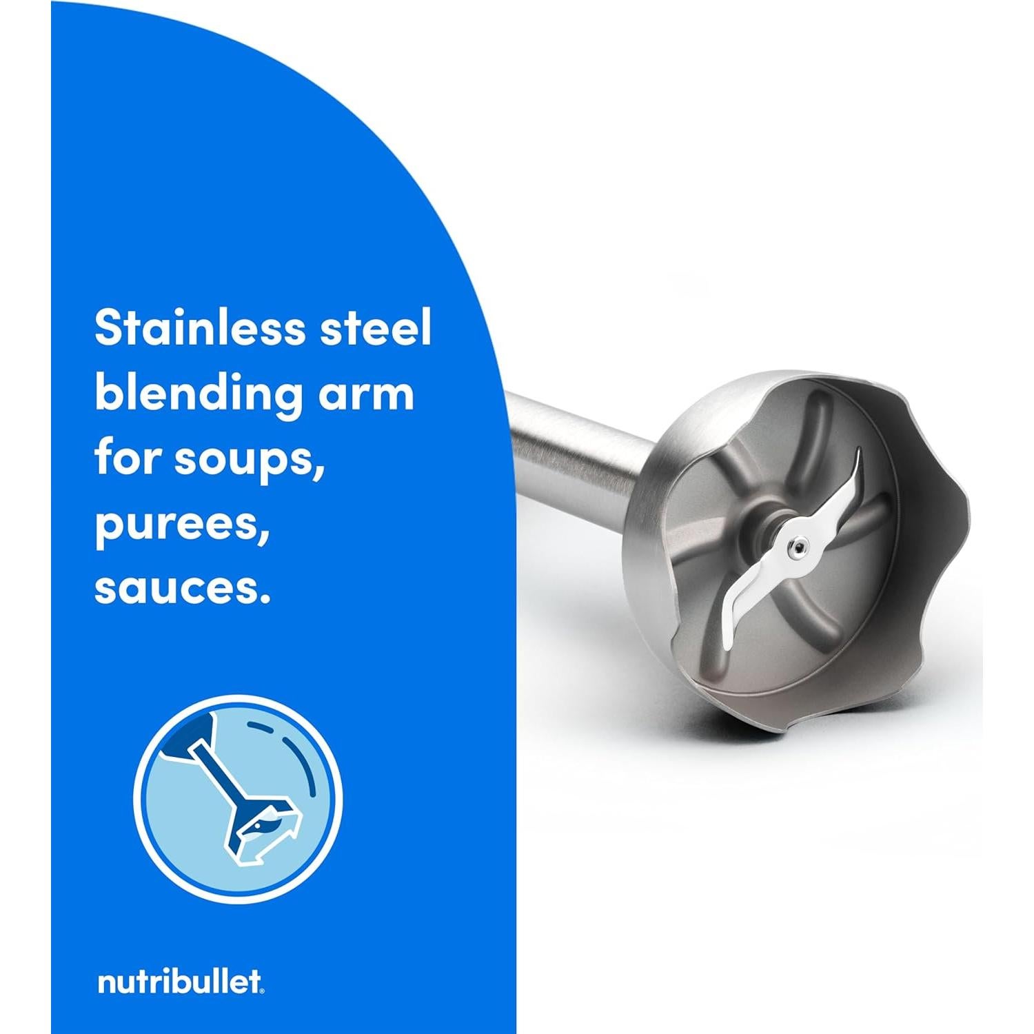 Batidora de Inmersión NutriBullet Lite 300W Gris Oscuro