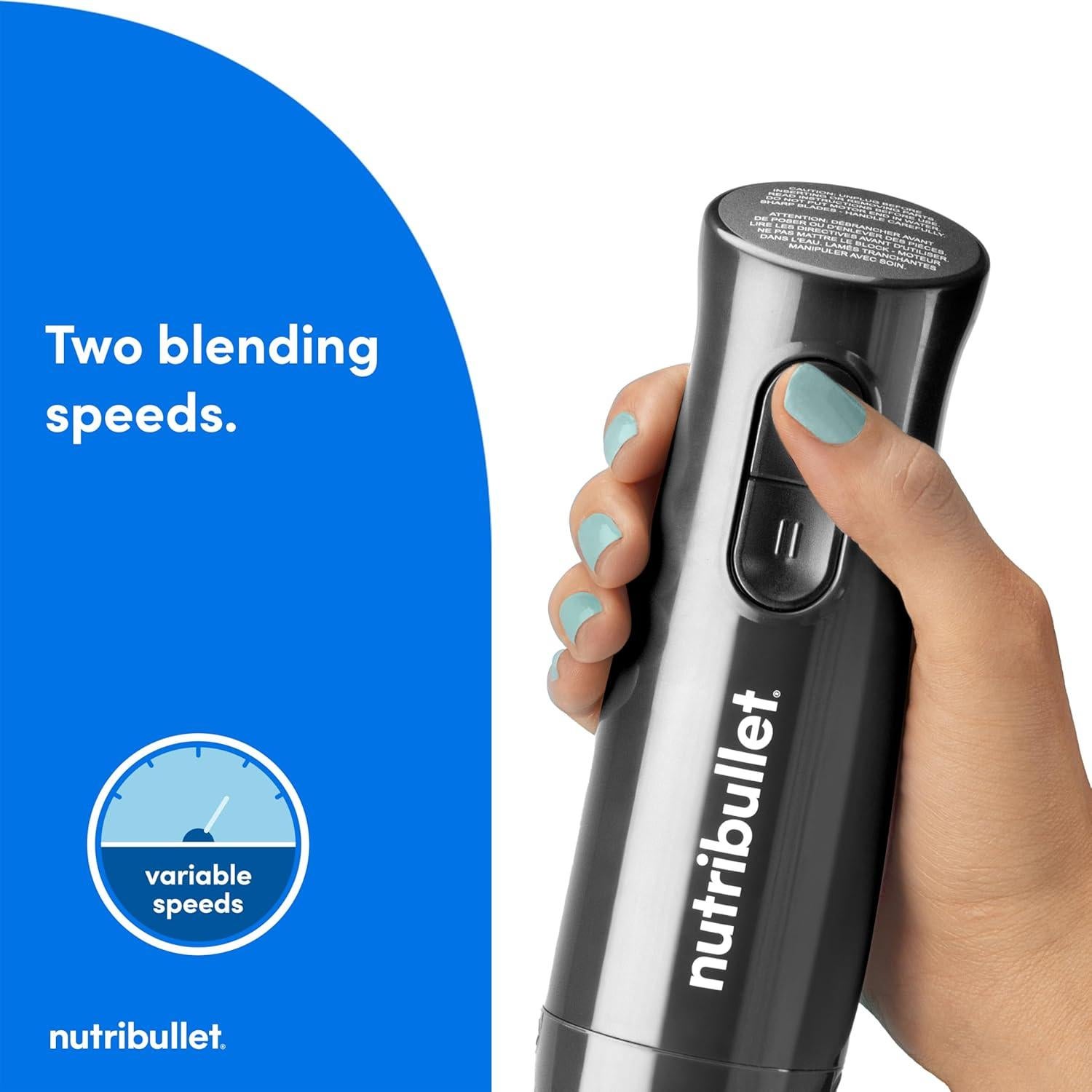 Batidora de Inmersión NutriBullet Lite 300W Gris Oscuro