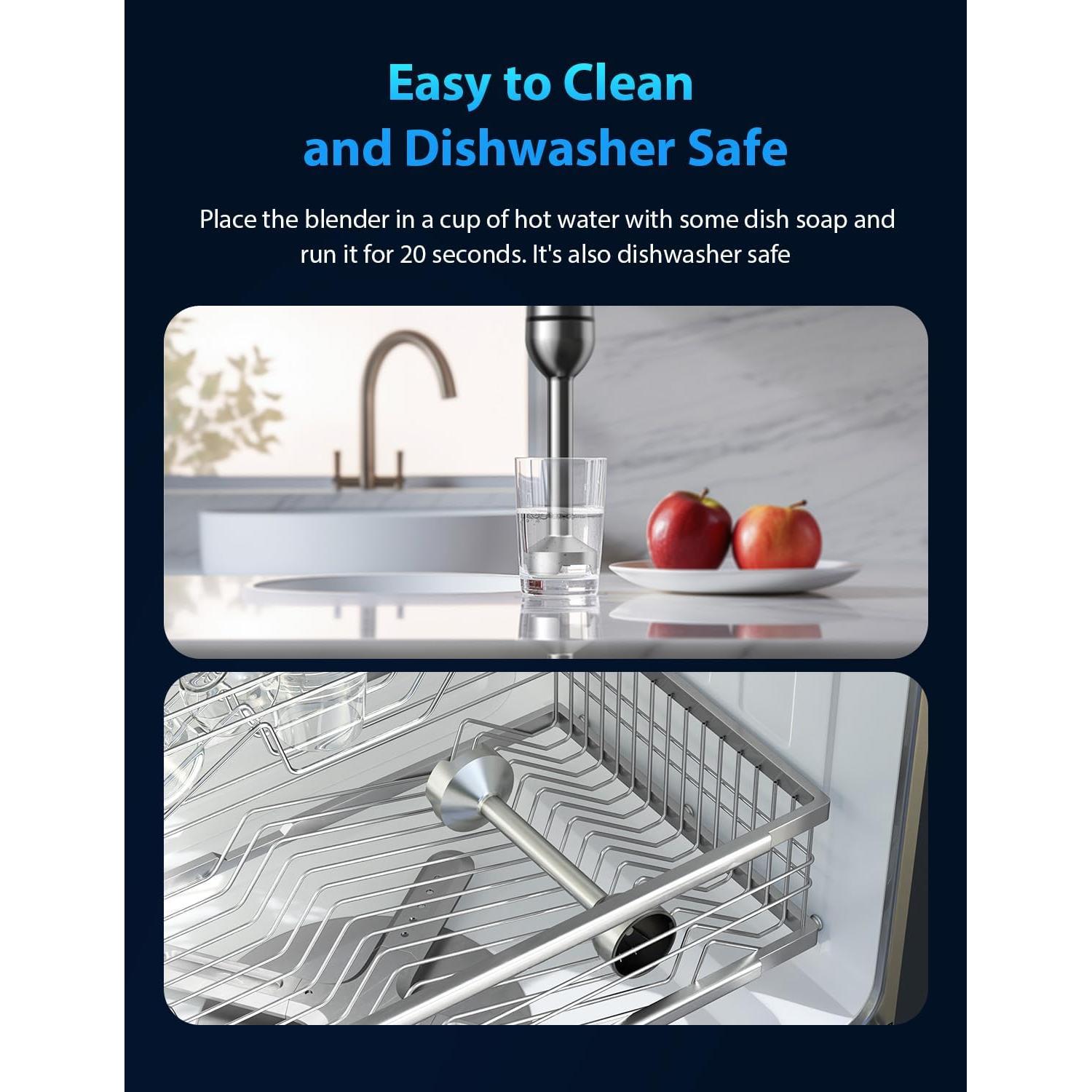 Batidor de Inmersión Subry Chefy 1000W 25 Velocidades Acero Inoxidable