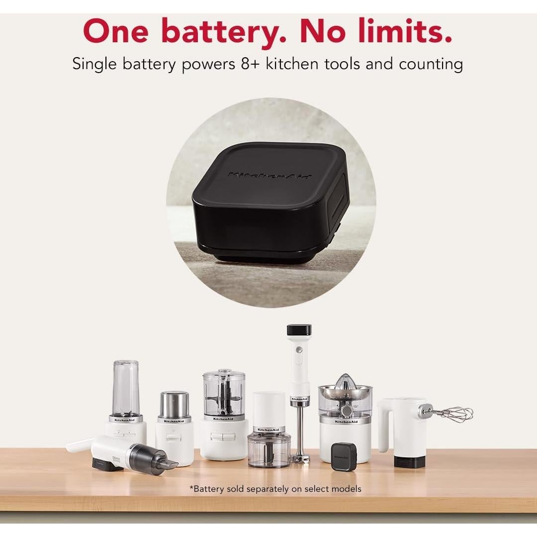 Batidora de Mano Inalámbrica KitchenAid Go KHBRV05 0.95L Blanco