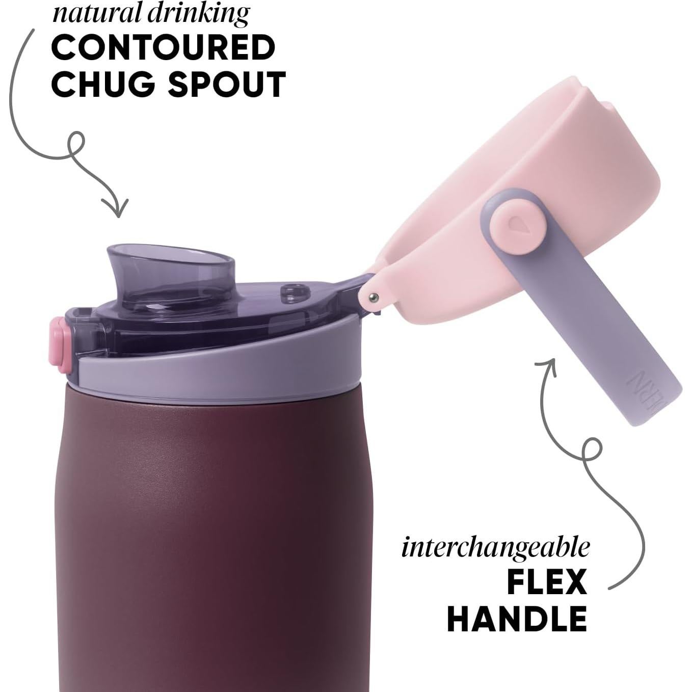 Botella de Agua Simple Modern 30oz Acero Inoxidable Vino Cereza