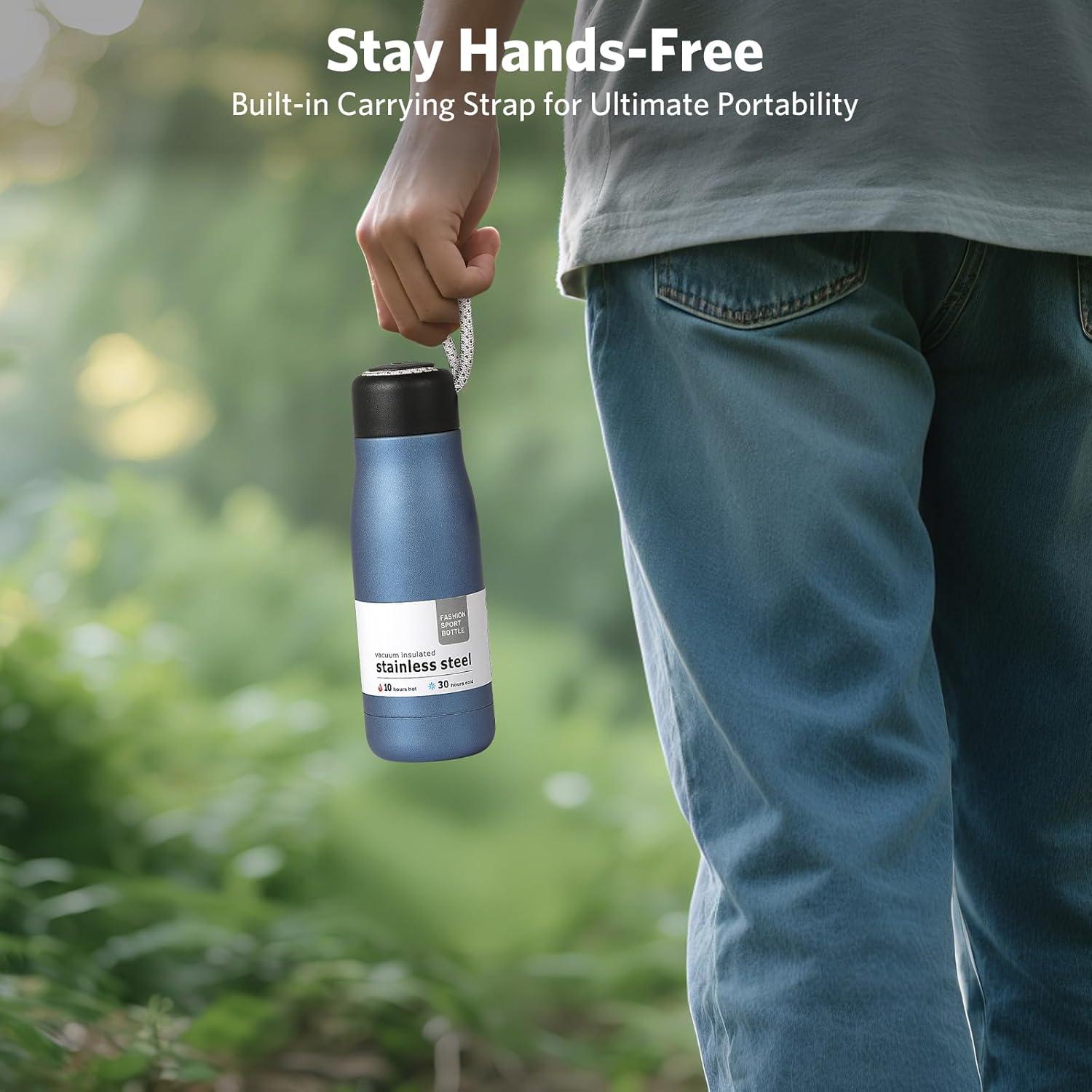 Botella de Agua Aislada Dusgut 350 ml Azul Fuerza Aérea