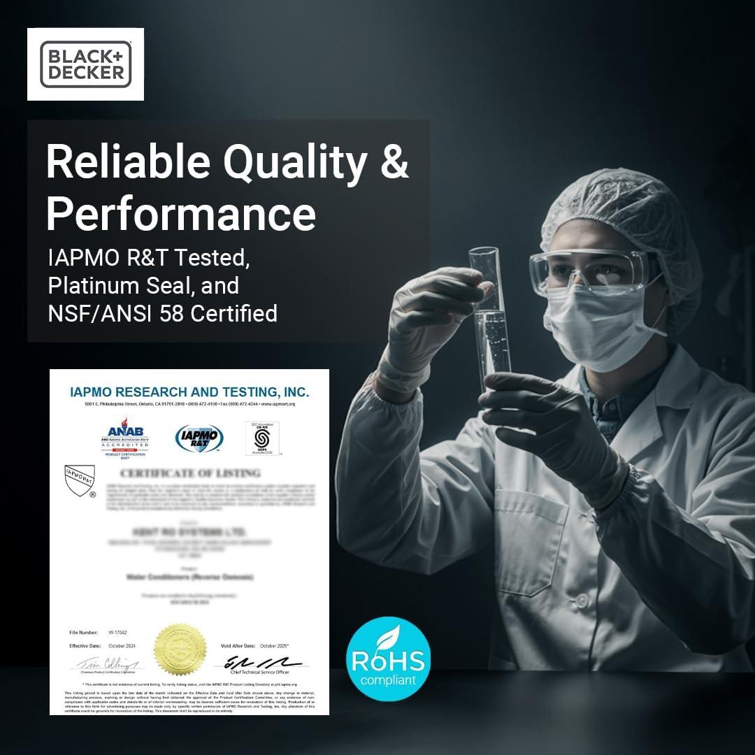 Filtrador de Agua Black+Decker BXWF121003US RO+UV 5 Etapas