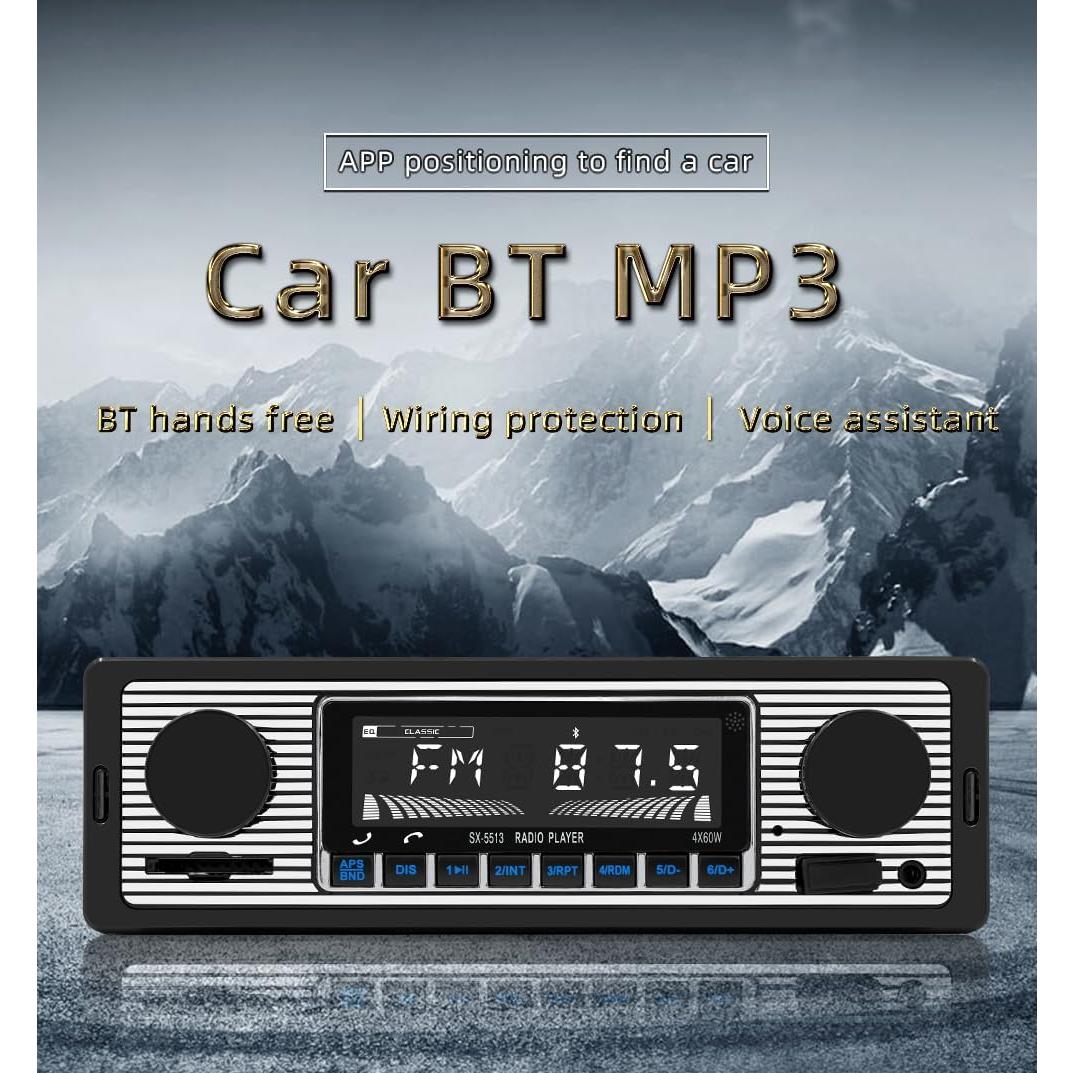 Estéreo de Coche Oeretzrac JSD-5513 Bluetooth Retro 17.78cm