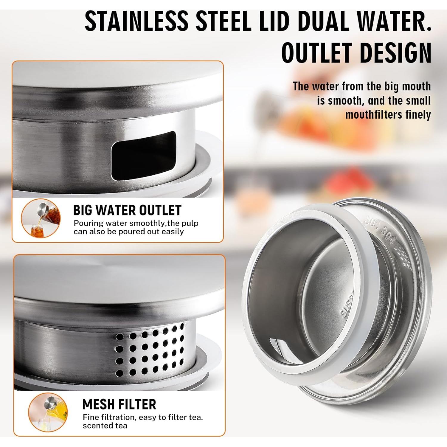 Paquete de 2 Jarras Cuadradas de Vidrio Borosilicato 3.78L