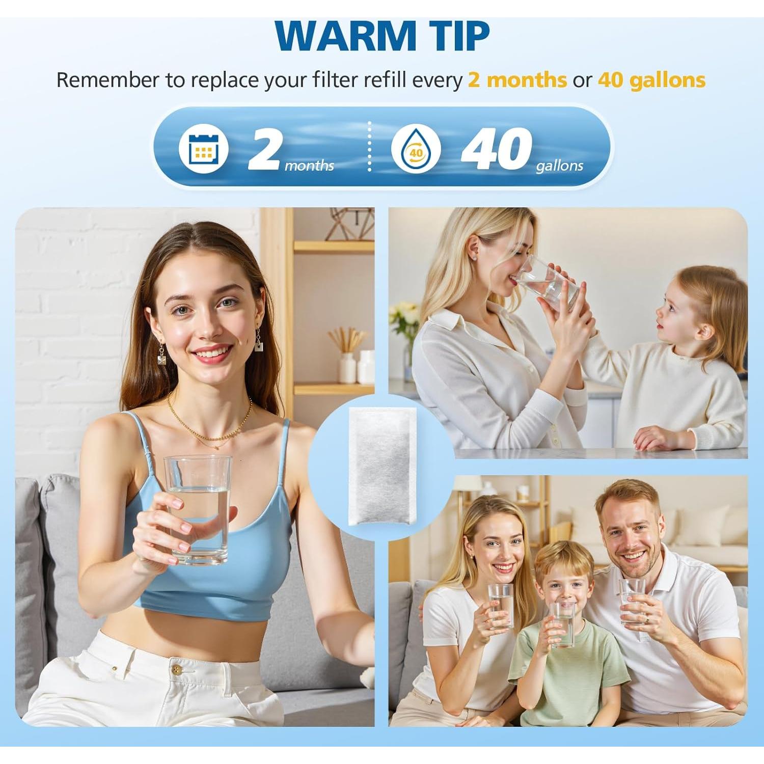 6 Filtros de Reemplazo Brita para Sistema de Filtración de Agua