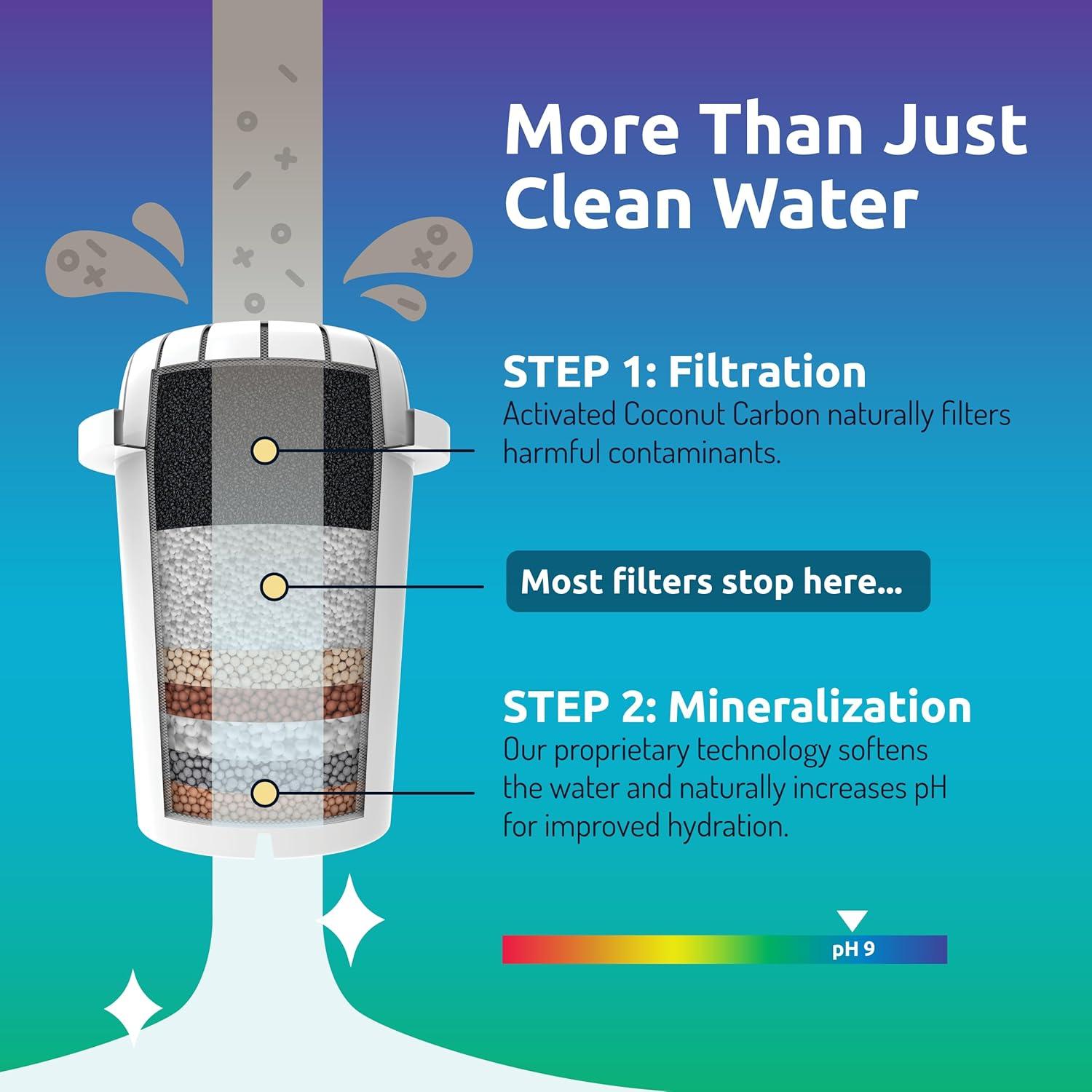 Jarra de Filtro de Agua Vida Revitalizada 14 Tazas Alcalina