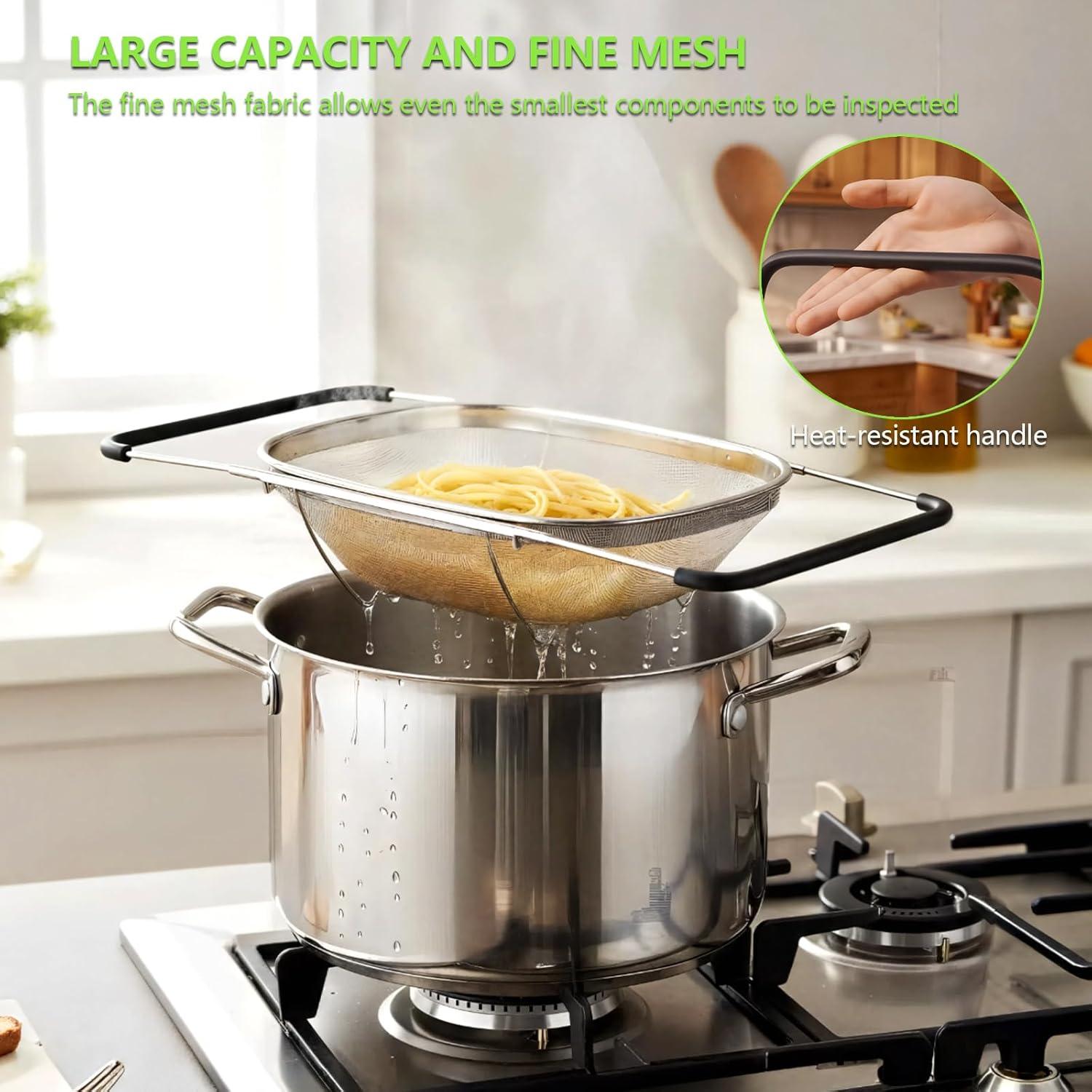 Colador Expandible YENXIKU de Acero Inoxidable 33x23.88 cm