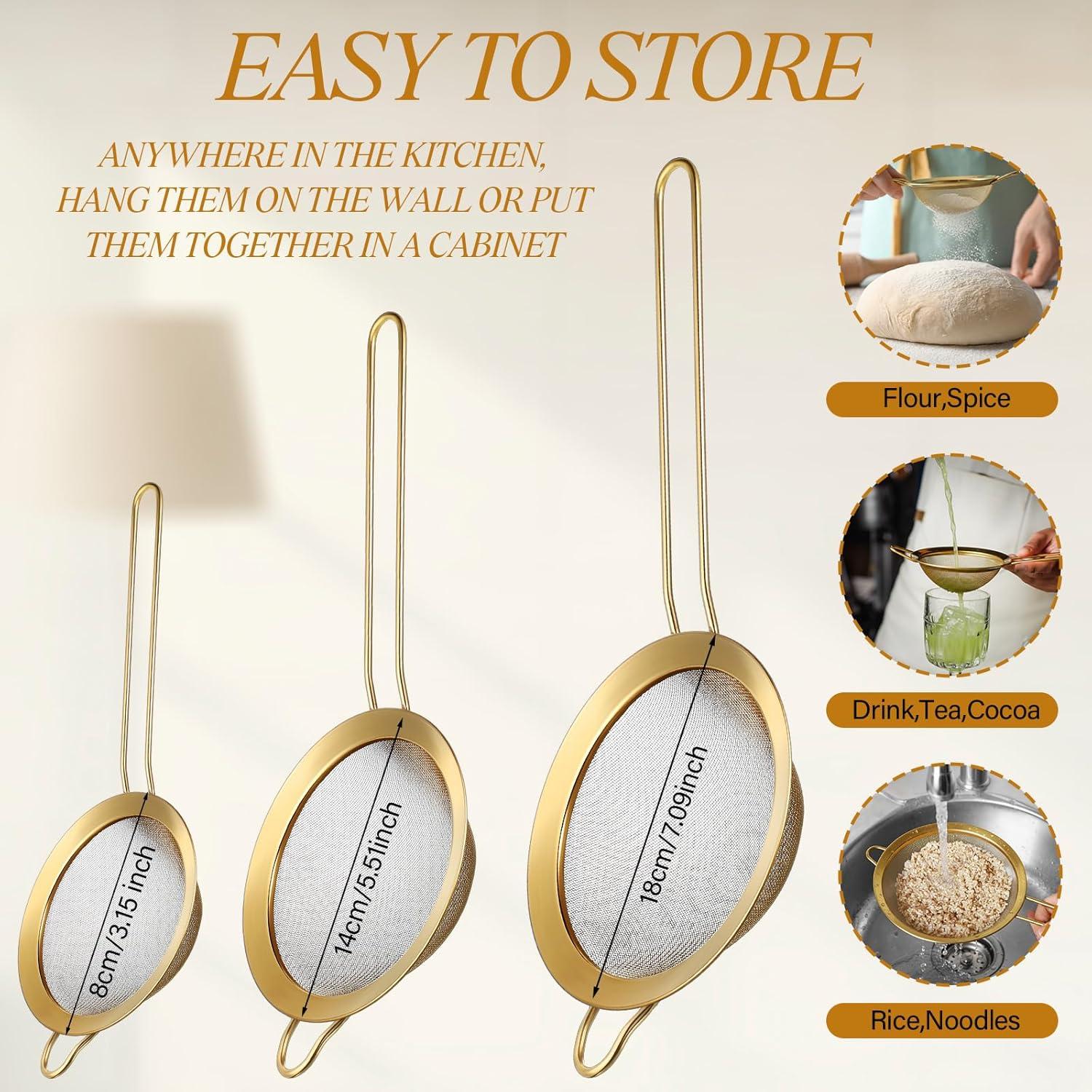 Colador de Fregadero LemonRoad Grande Acero Inoxidable Dorado