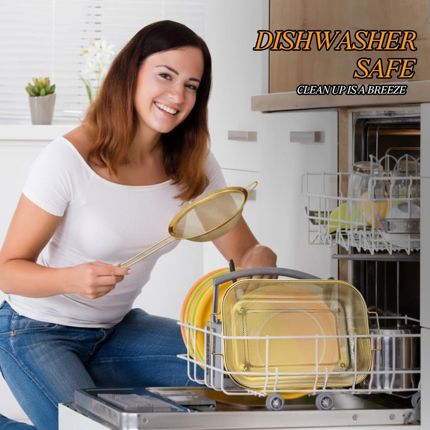 Colador de Fregadero LemonRoad Grande Acero Inoxidable Dorado