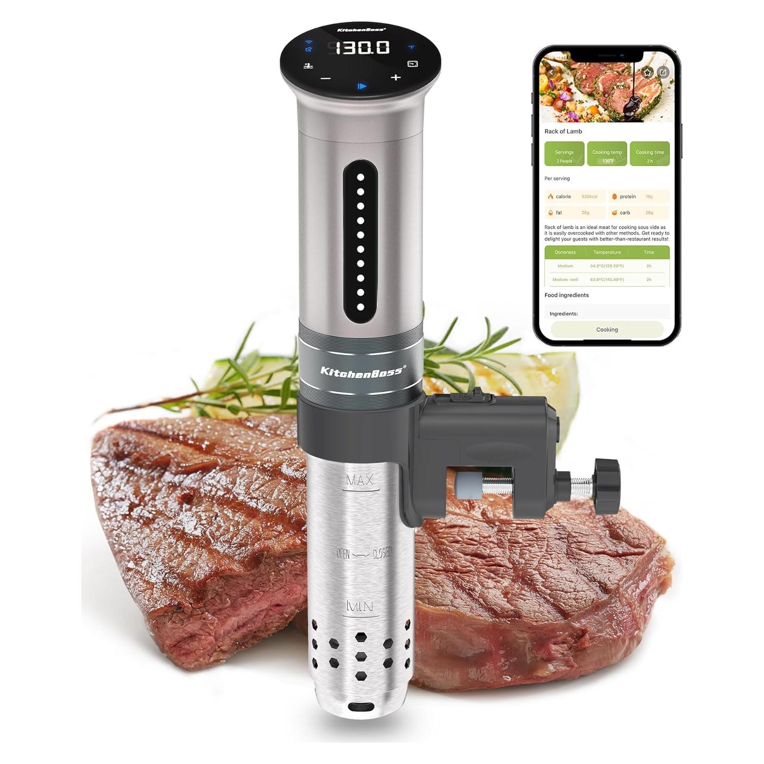 Cocinero Sous Vide KitchenBoss G310PS 1100W Acero Inoxidable