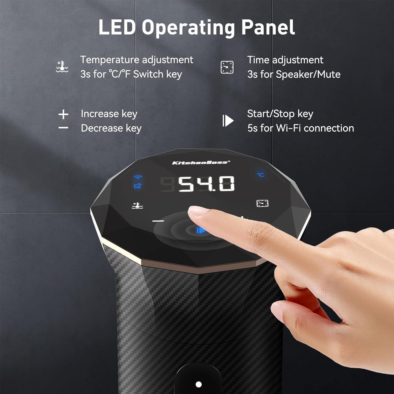 Cocinero Sous Vide KitchenBoss G300PT 1100W Acero Inoxidable