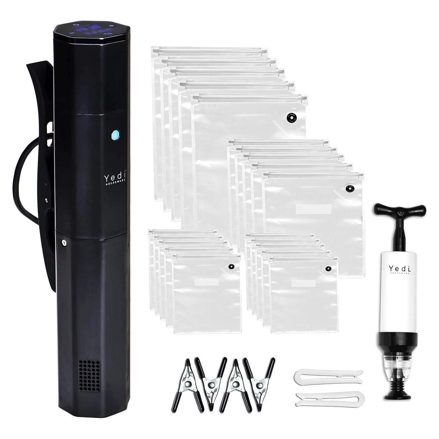 Yedi Sous Vide Cooker 1000W con Accesorios Deluxe y Recetas