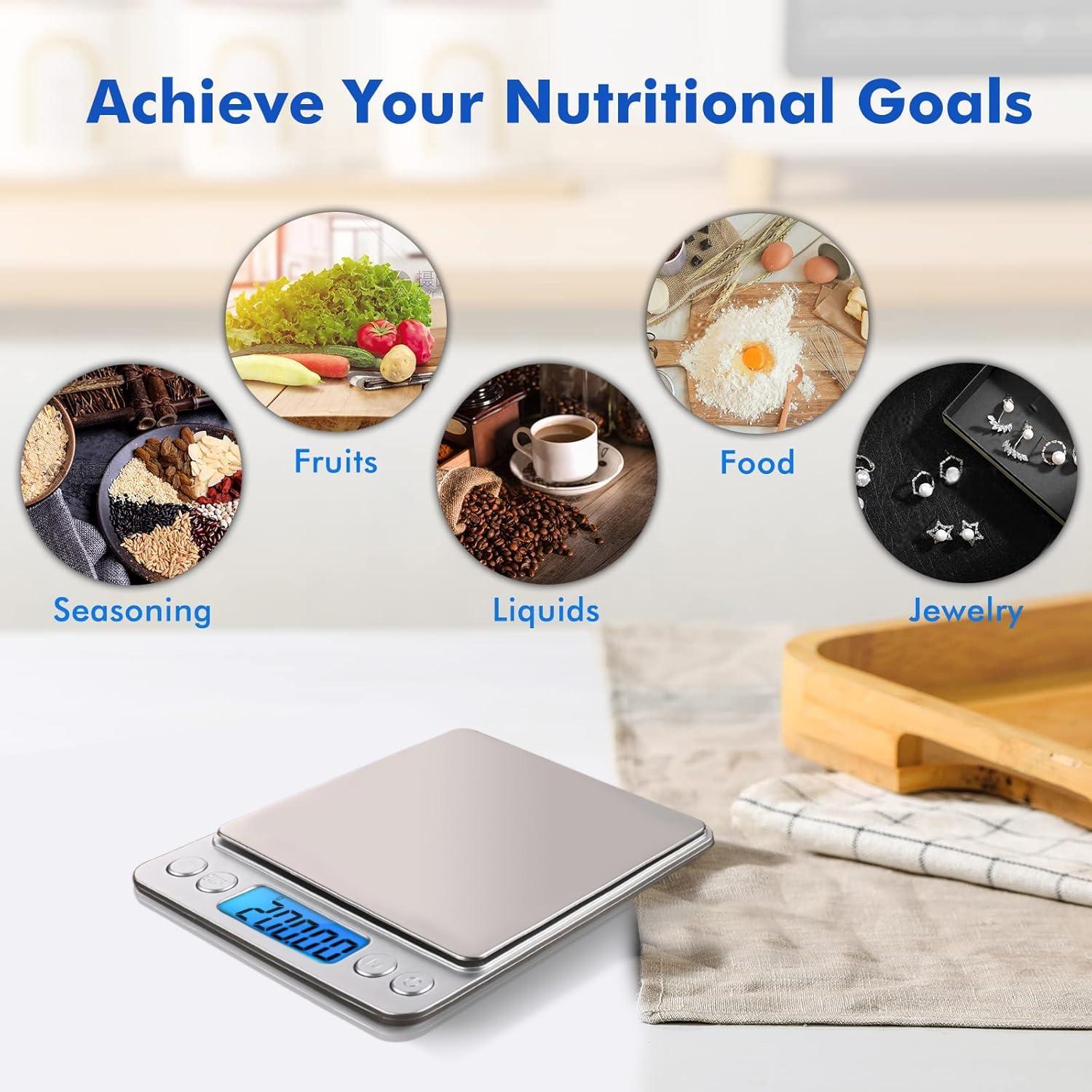 Báscula Digital de Cocina CXUNFHCL 500g 0.01g Acero Inoxidable