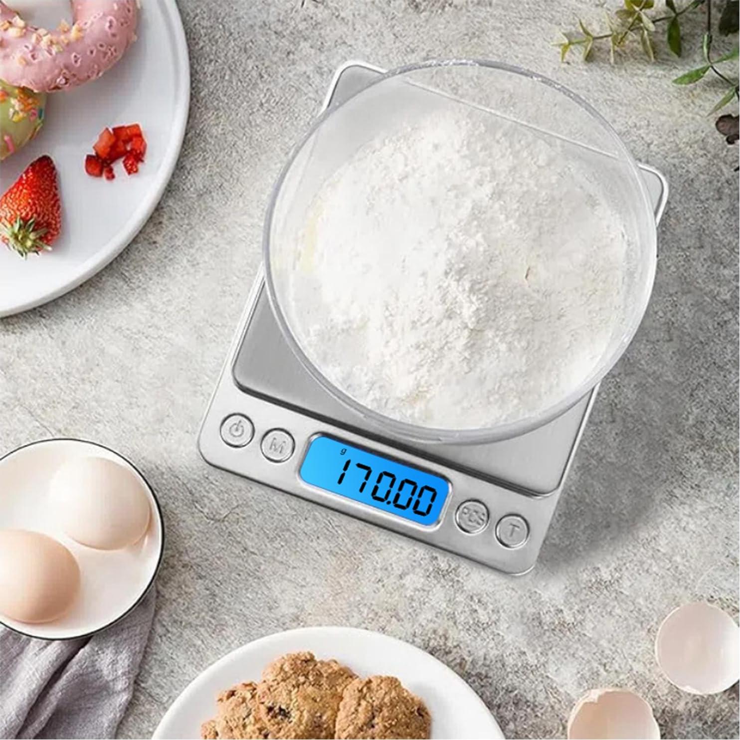 Báscula Digital de Cocina CXUNFHCL 500g 0.01g Acero Inoxidable