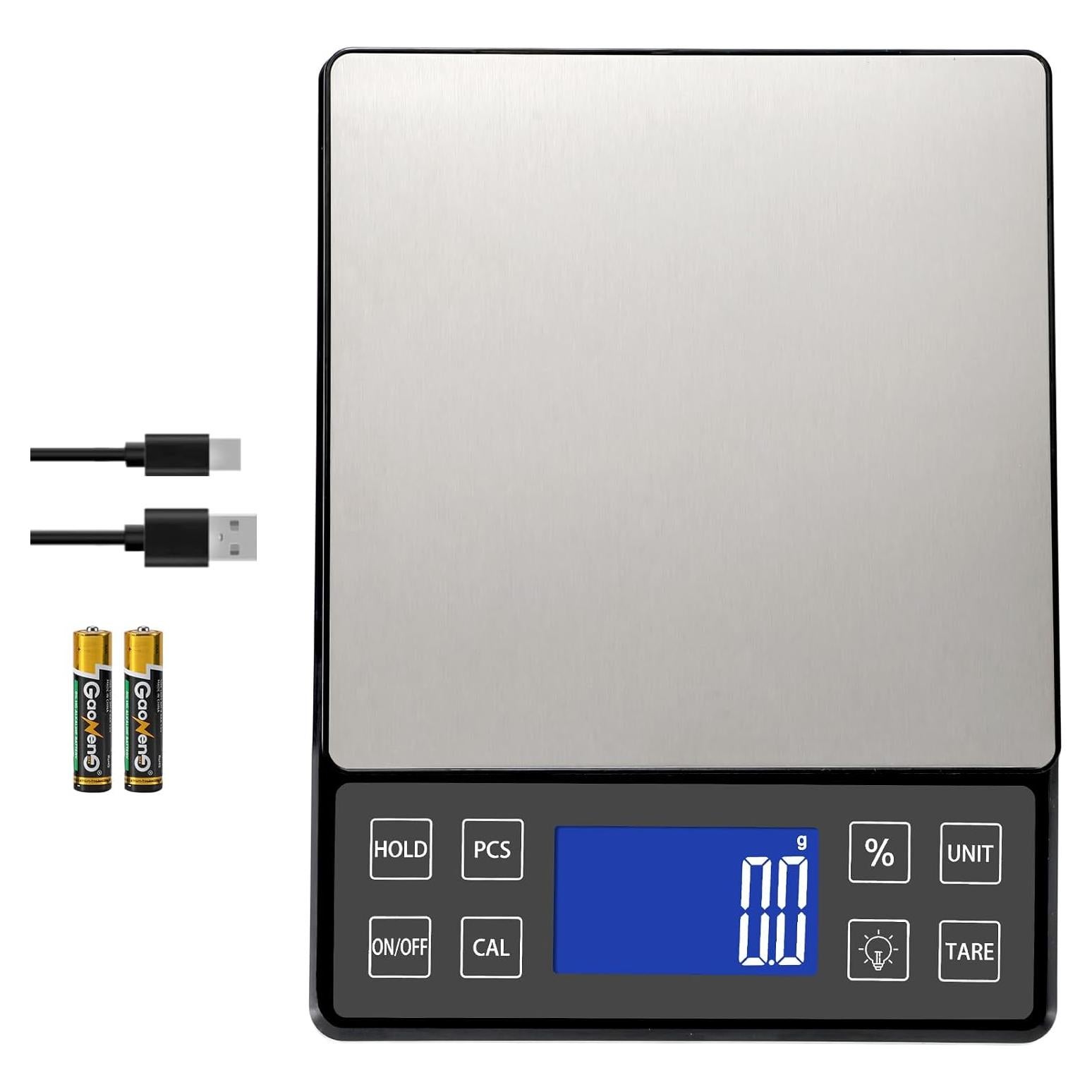 Báscula de Cocina Digital SEMIER 5kg Alta Precisión 0.1g