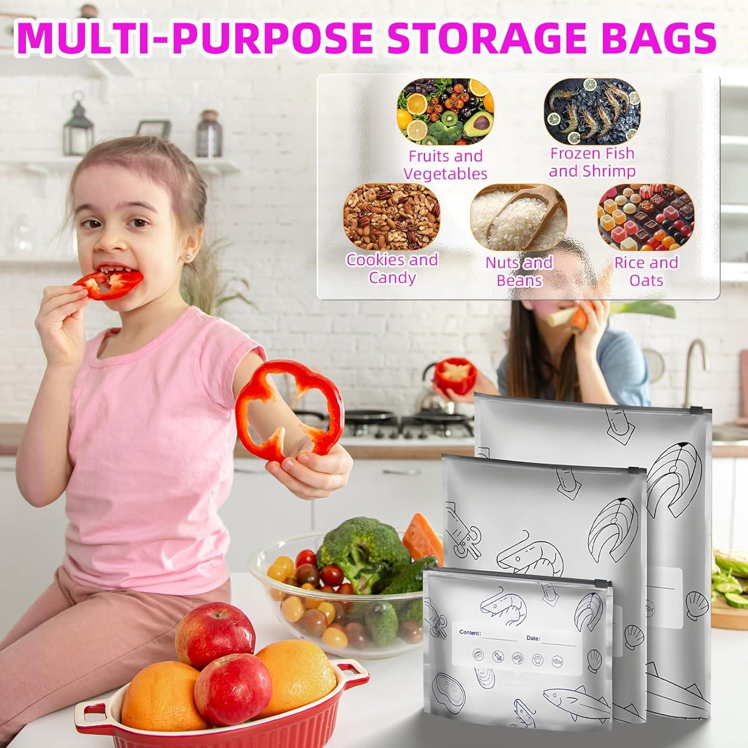 30 Bolsas de Almacenamiento Reutilizables Aluminio Hermético