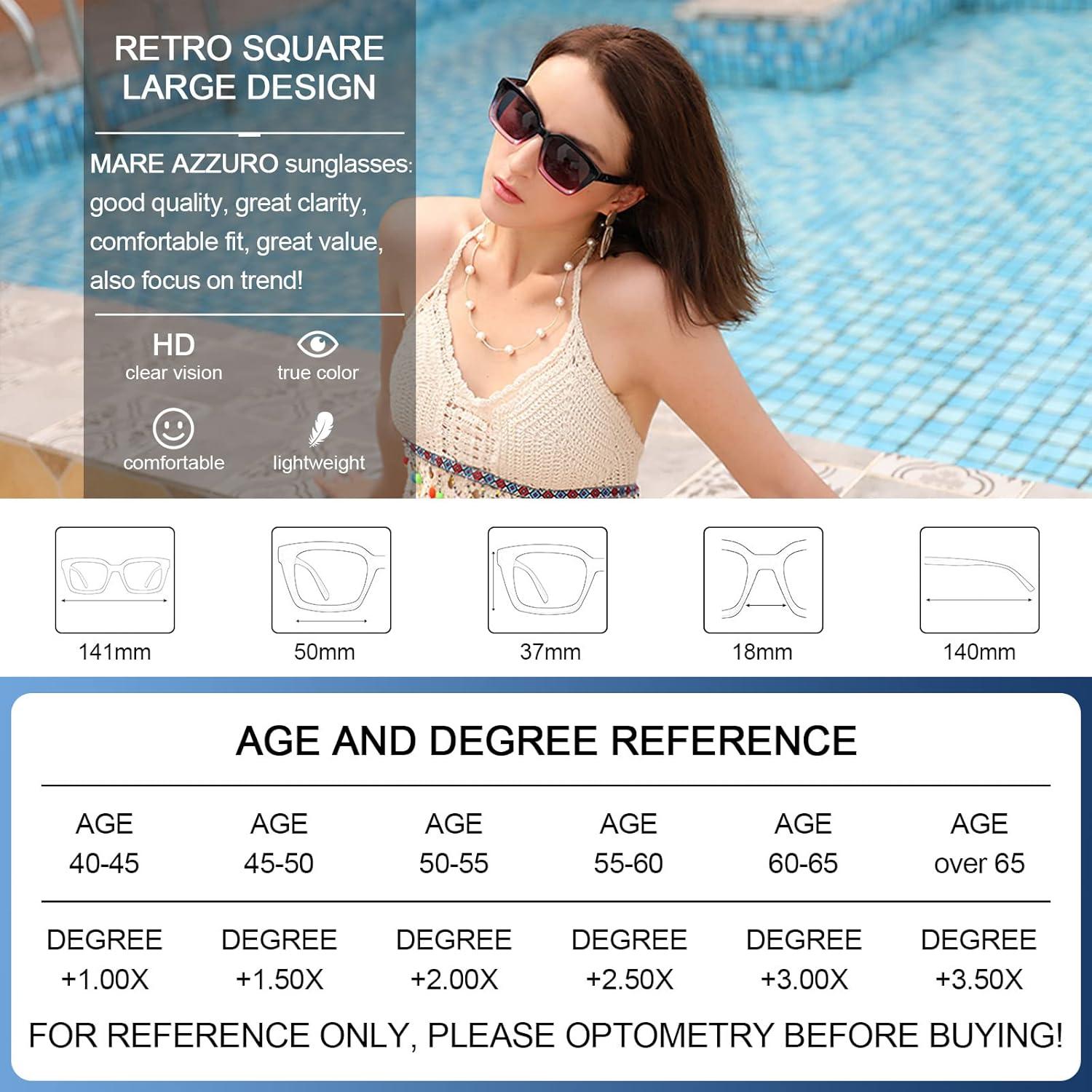 Gafas de Sol Bifocales MARE AZZURO 1.0 para Mujeres Púrpura