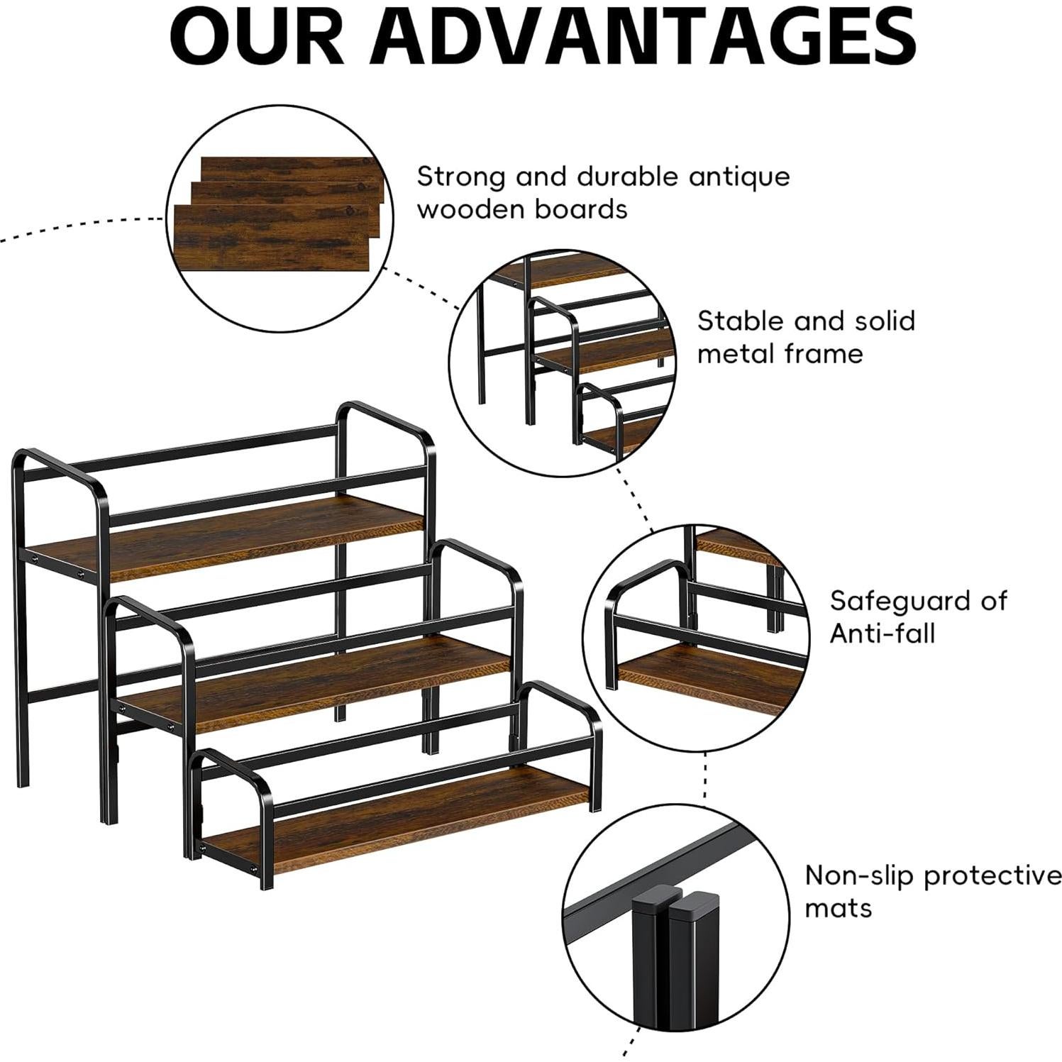Estante Magnético de 3 Niveles Bwesdero para Jarabes y Especias