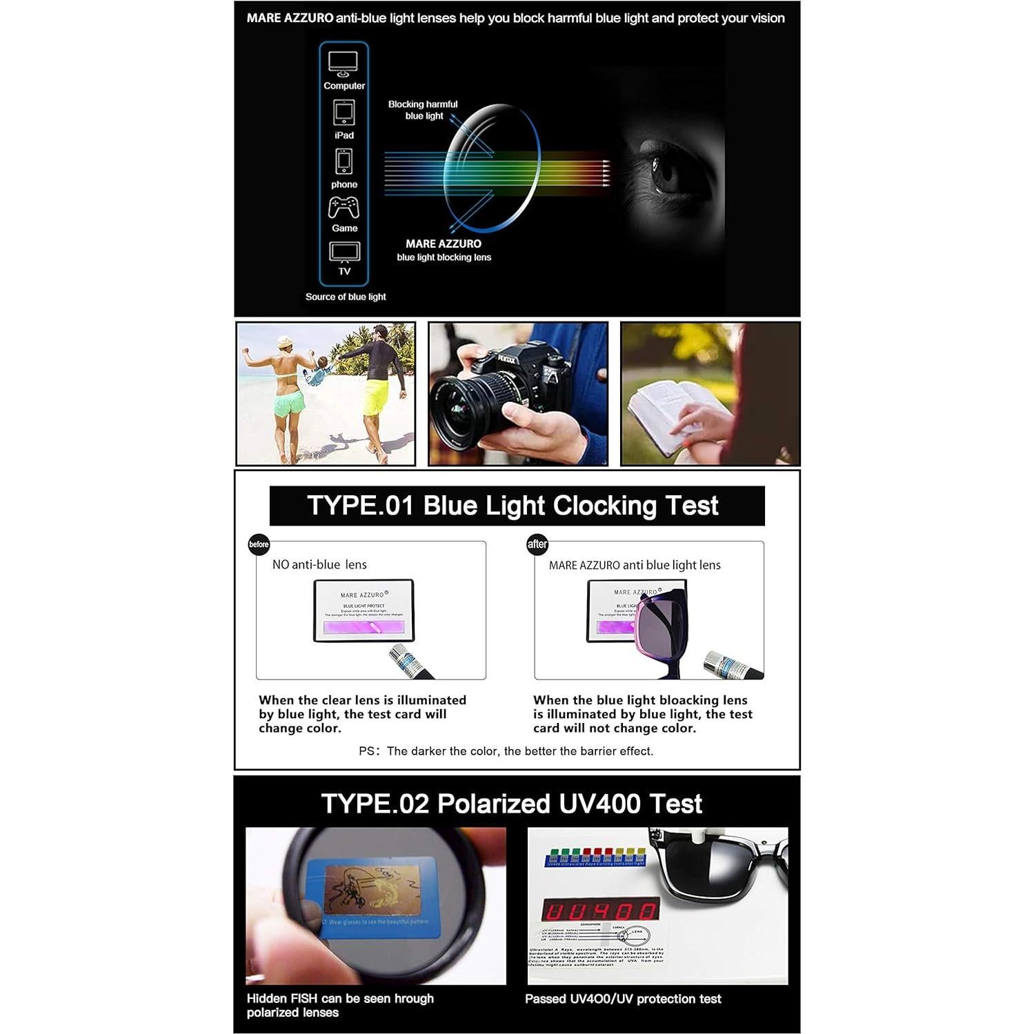 Gafas de Sol Lectoras MARE AZZURO 3.5 UV400 Mujeres