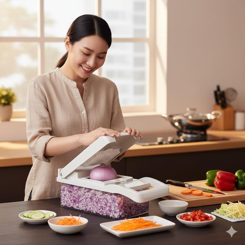 Picadora de Verduras 16 en 1 Casafoyer Azul - Multifuncional