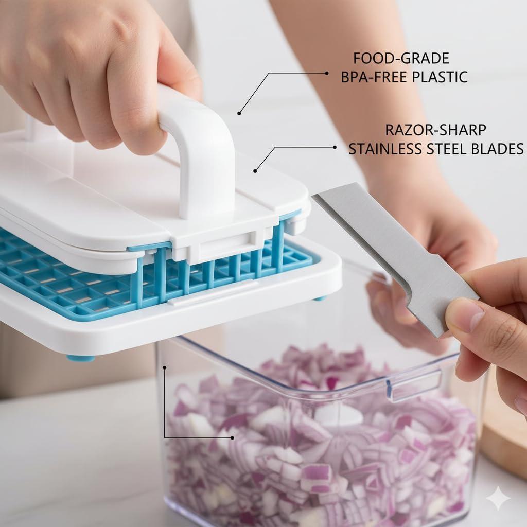 Picadora de Verduras 16 en 1 Casafoyer Azul - Multifuncional