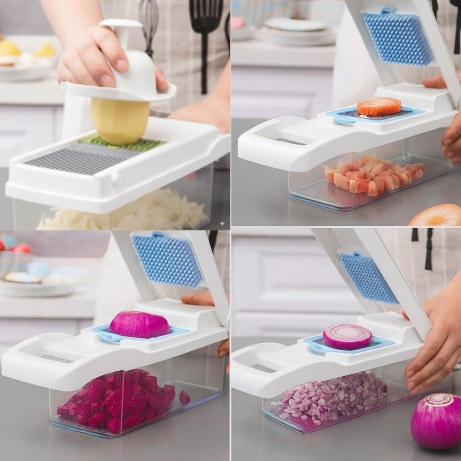 Picadora de Verduras 16 en 1 Casafoyer Azul - Multifuncional