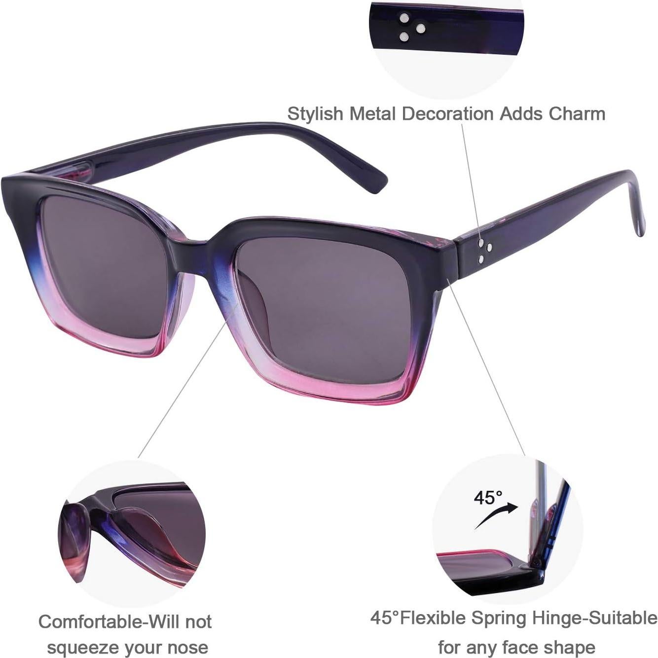 Gafas de Sol Lectoras MARE AZZURO 0.75 UV400 Púrpura