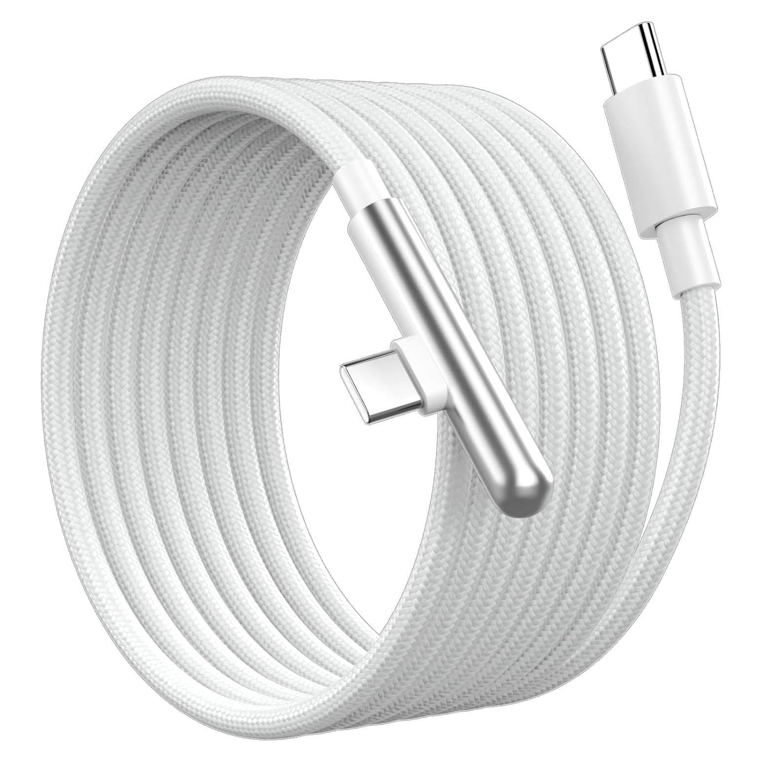 Cable USB C 240W 16 pies AIAUXAI Carga Rápida Blanco