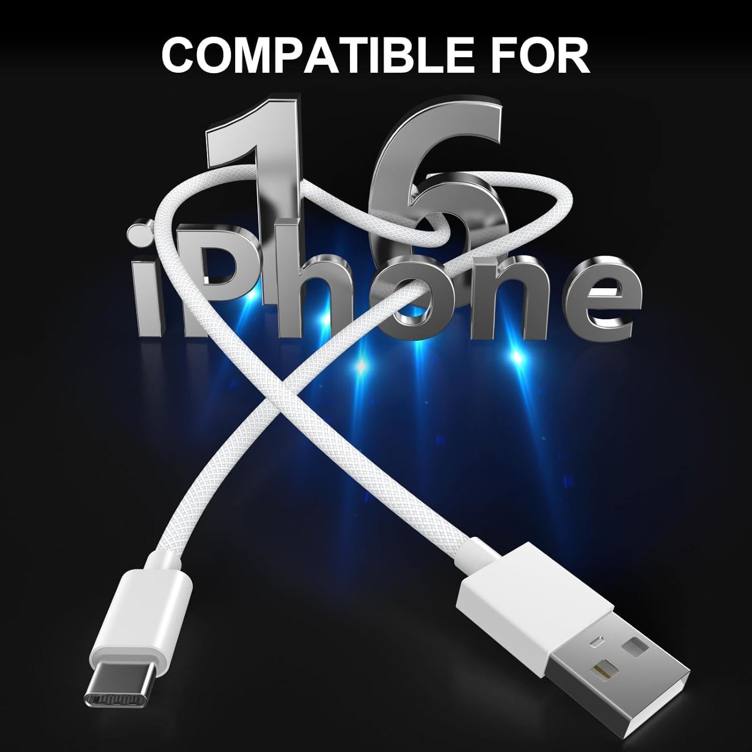 Cable Carplay 3M esbeecables USB A a C para iPhone 17/16/15