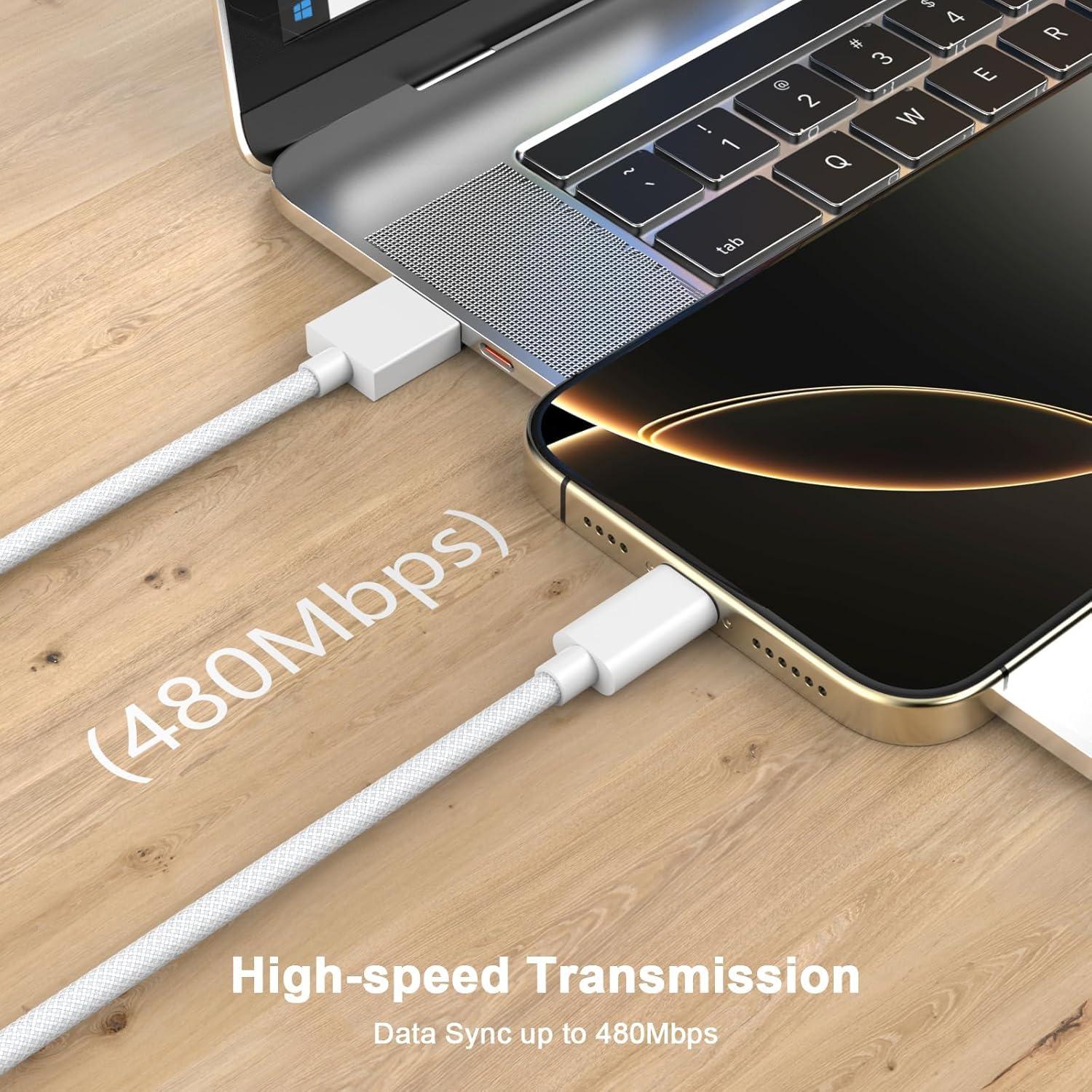 Cable Carplay 3M esbeecables USB A a C para iPhone 17/16/15