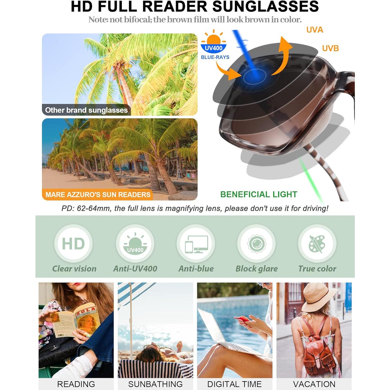 Gafas de sol MARE AZZURO 2.0 con protección UV y luz azul