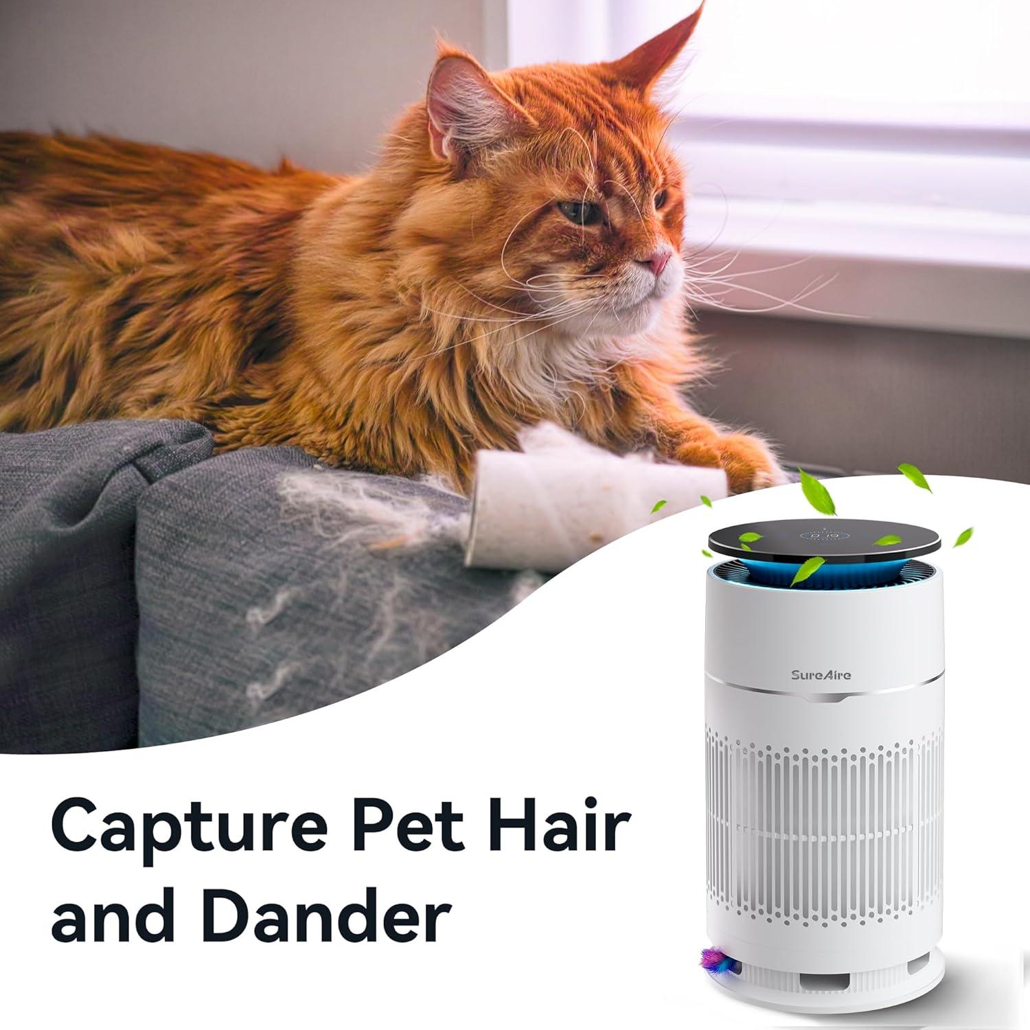 Purificador de Aire SureAire AP-D1-GP201-T para Mascotas con Filtro HEPA