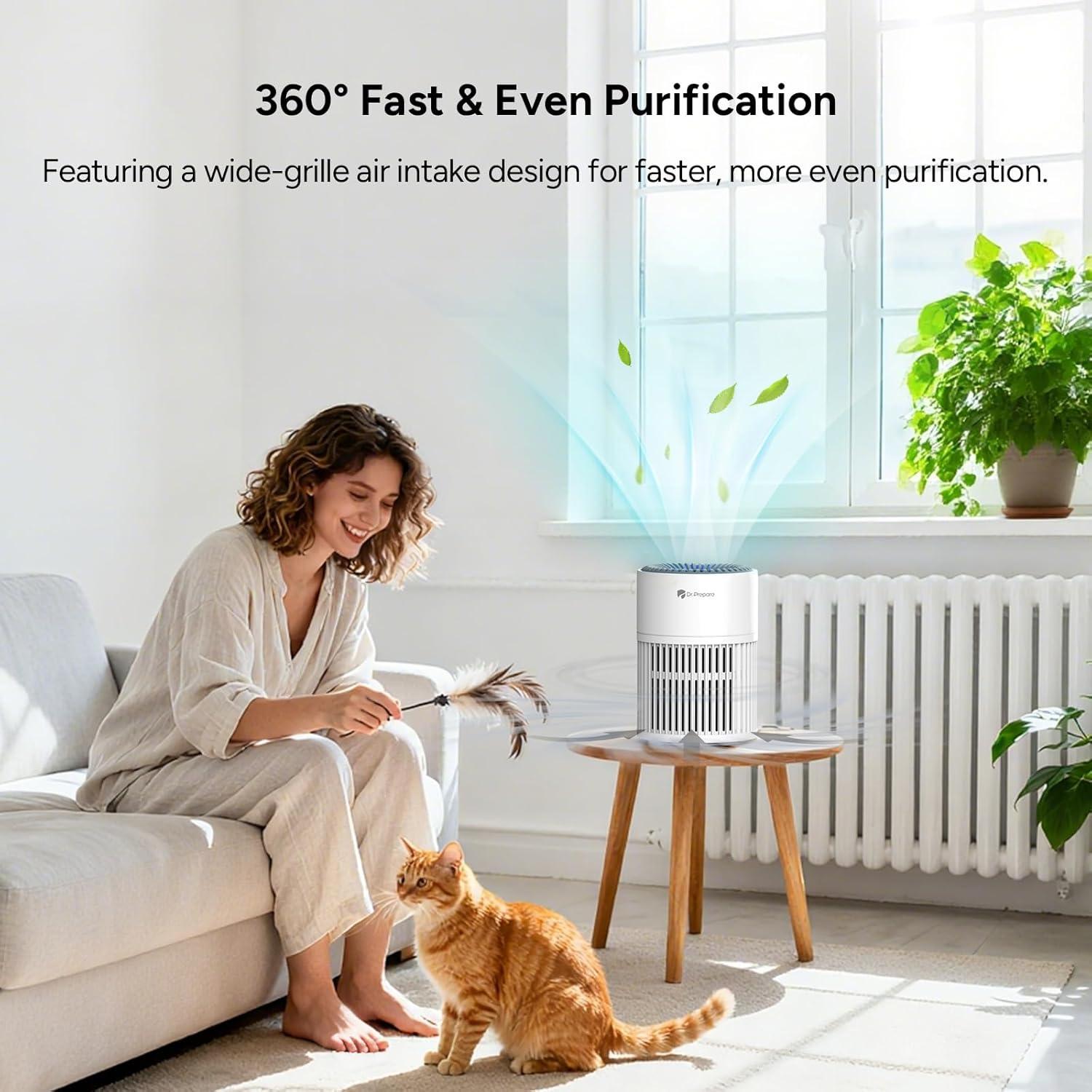 Purificador de aire HEPA Dr.Prepare DAP03 12W para hogar