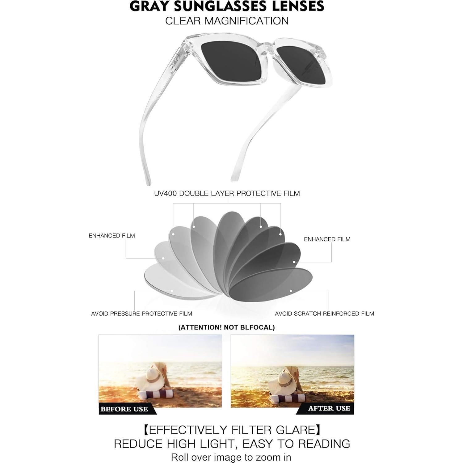 Gafas de Sol Lectoras MARE AZZURO 2.5 UV400 Mujeres