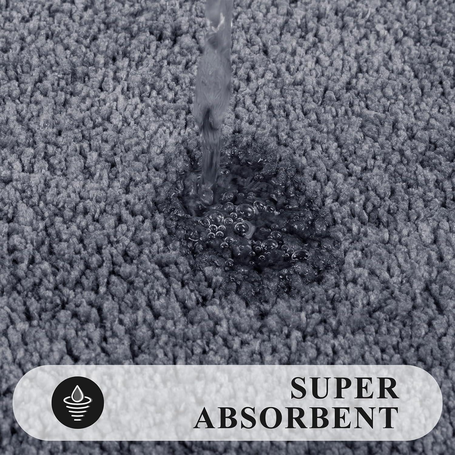 Conjunto de Alfombrillas de Baño Pauwer 3 Piezas Antideslizantes