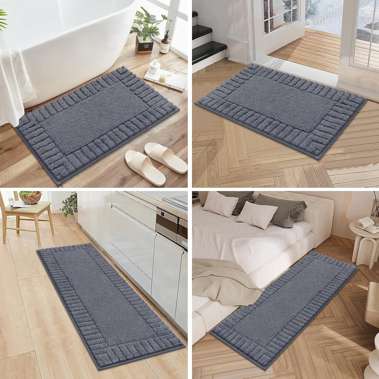 Conjunto de Alfombrillas de Baño Pauwer 3 Piezas Antideslizantes