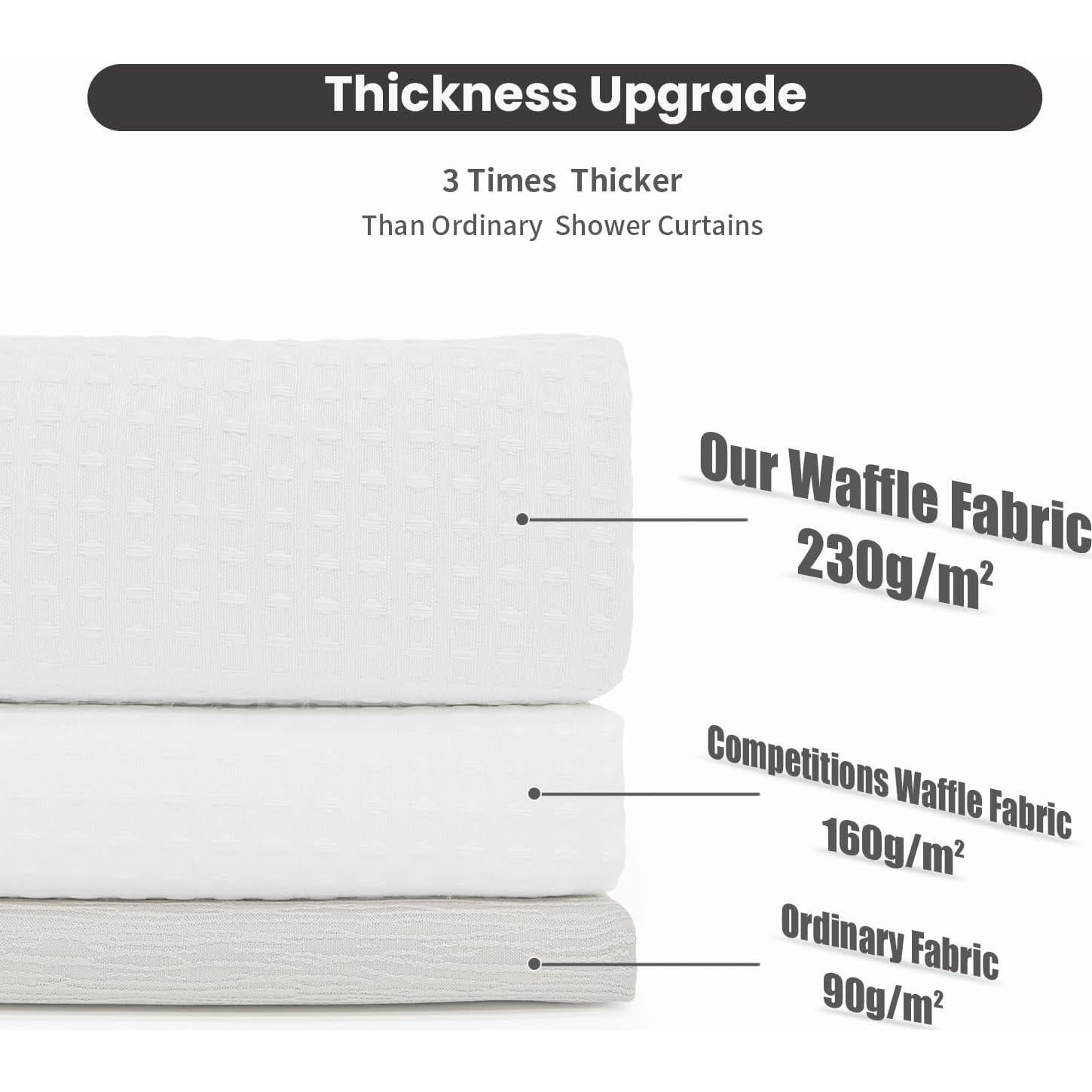 Cortina de Ducha INHOUSOLU 72x84" Sin Ganchos 100% Poliéster